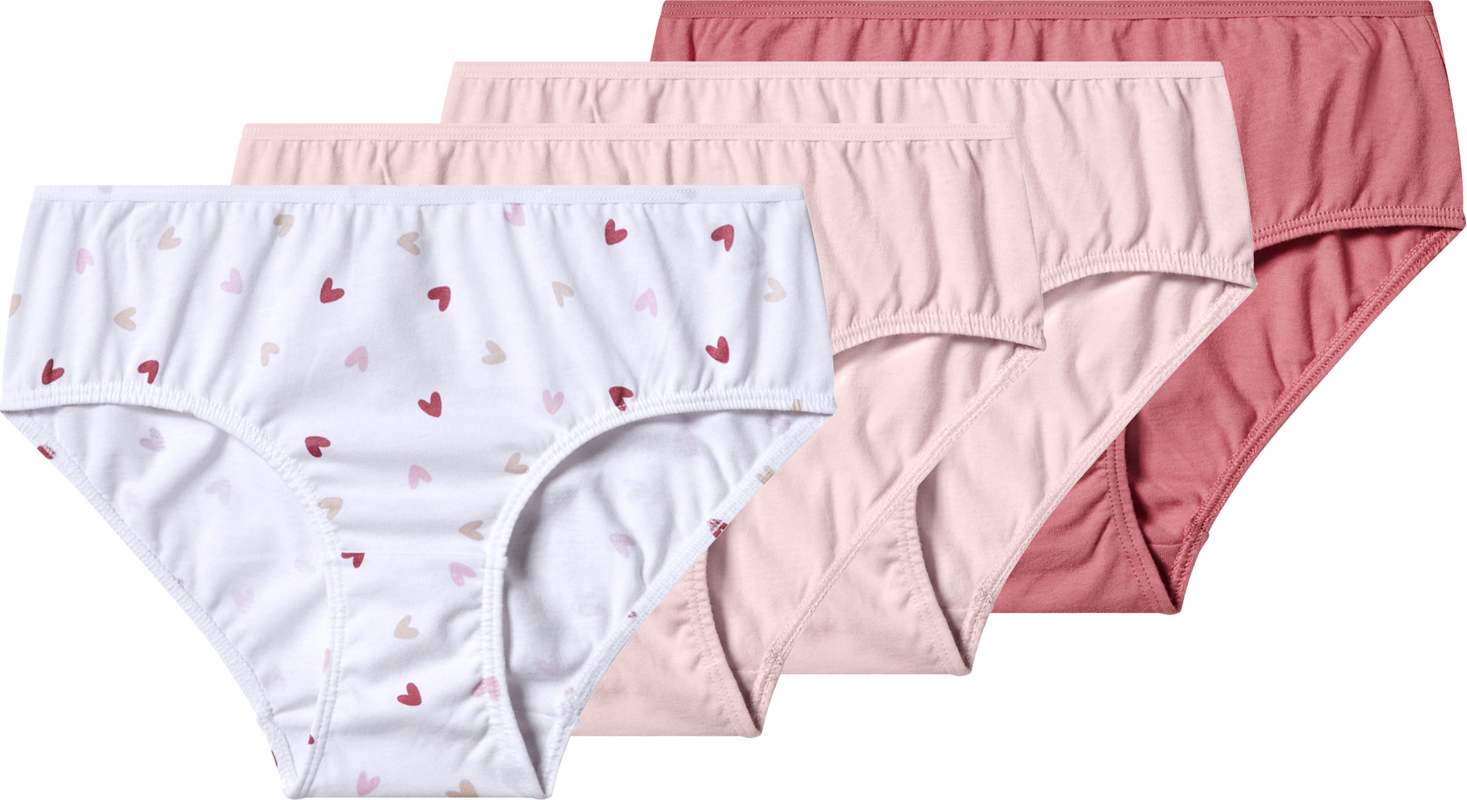esmara® Kinder Mädchen Slips, 4 Stück (rosa/weiß, 158/164)