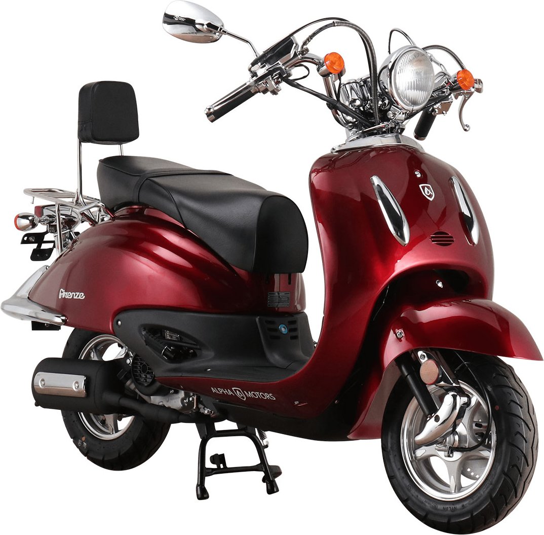 Alpha Motors Mofaroller Firenze 50 ccm EURO5 (45 km/h, Weinrot)