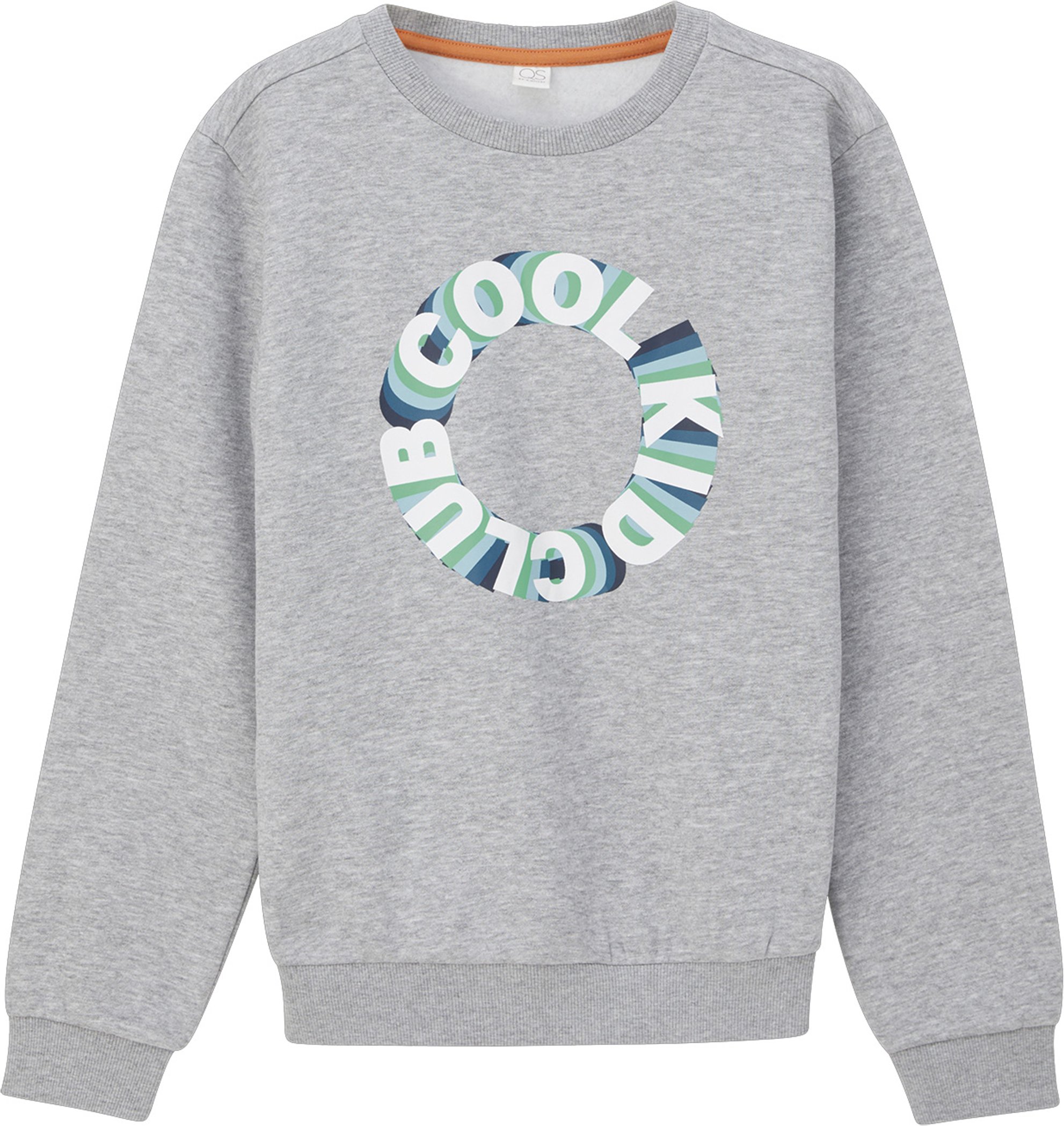 QS by s.Oliver Kinder Sweatshirt (grau/weiß/blau, L (164))