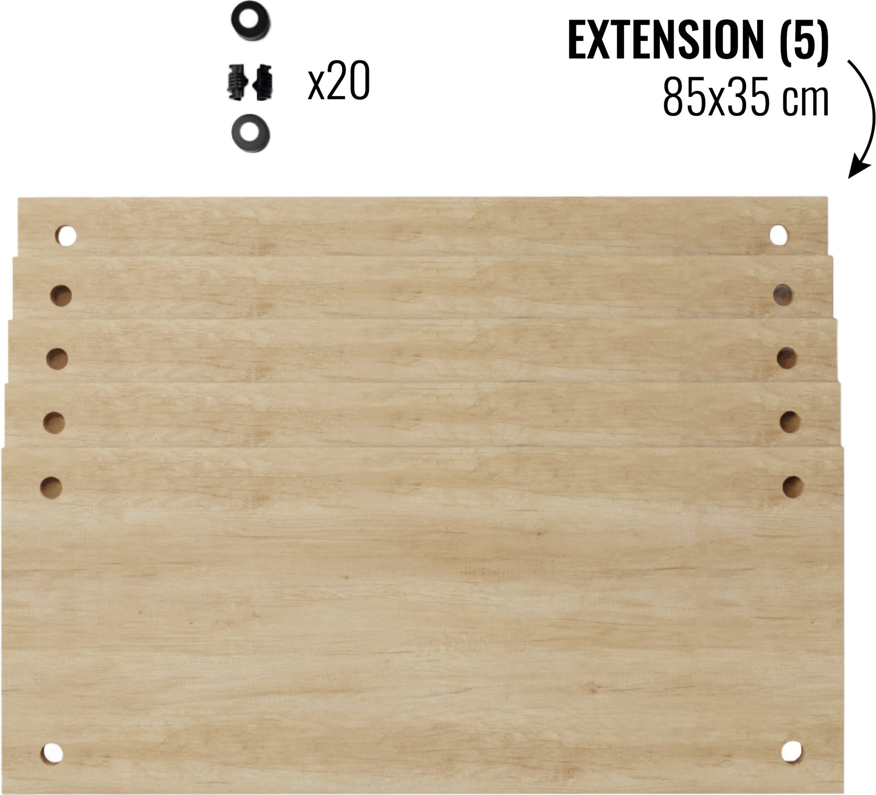 AR SHELVING Erweiterung für Wandregal DECO (85x35 cm)