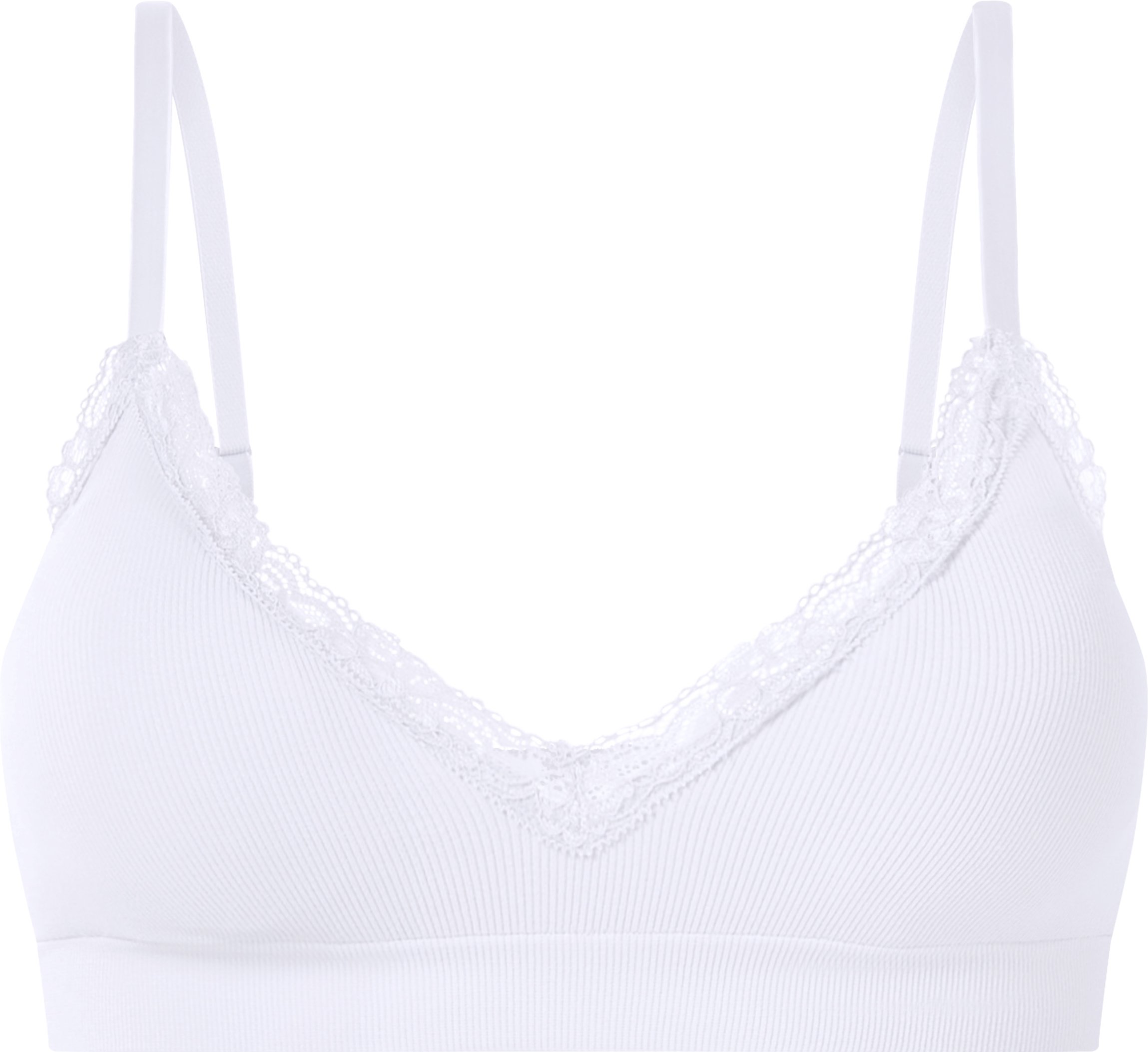 esmara® Damen geripptes Bustier (Weiß, M(40/42))