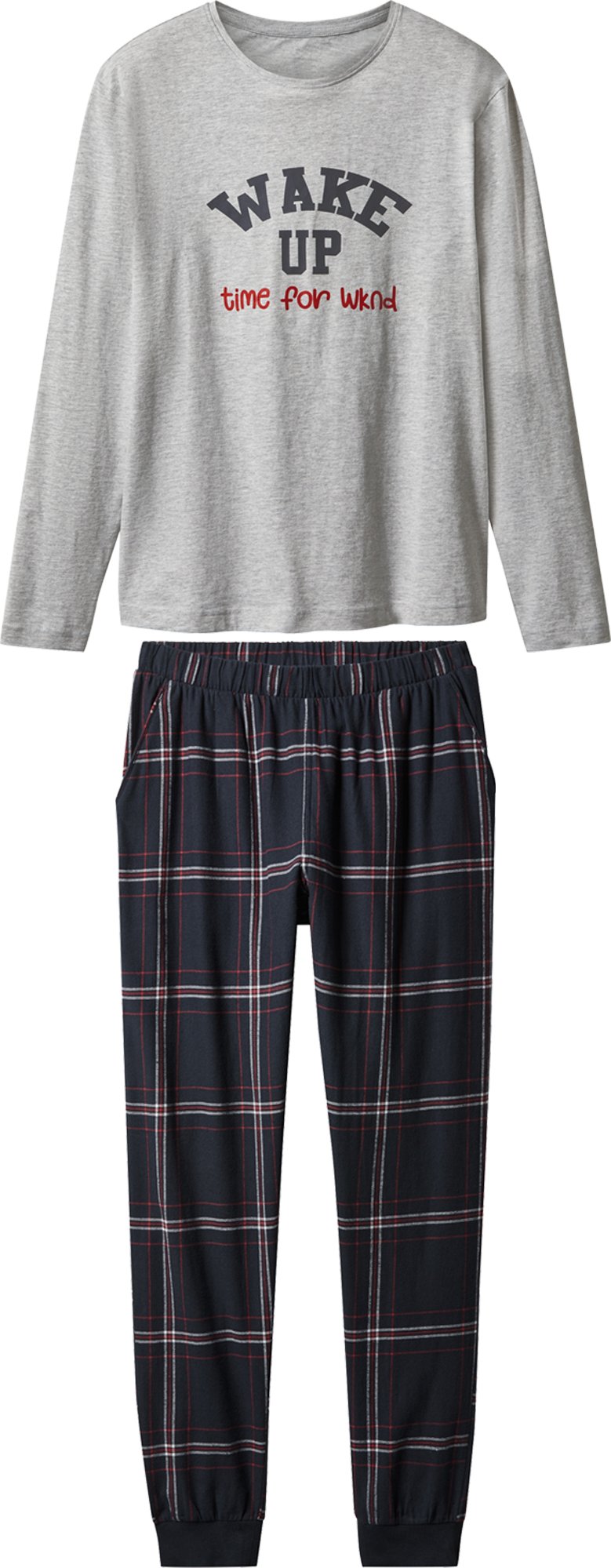 Thumbnail - esmara® Damen Pyjama (grau/navy, L(44/46))