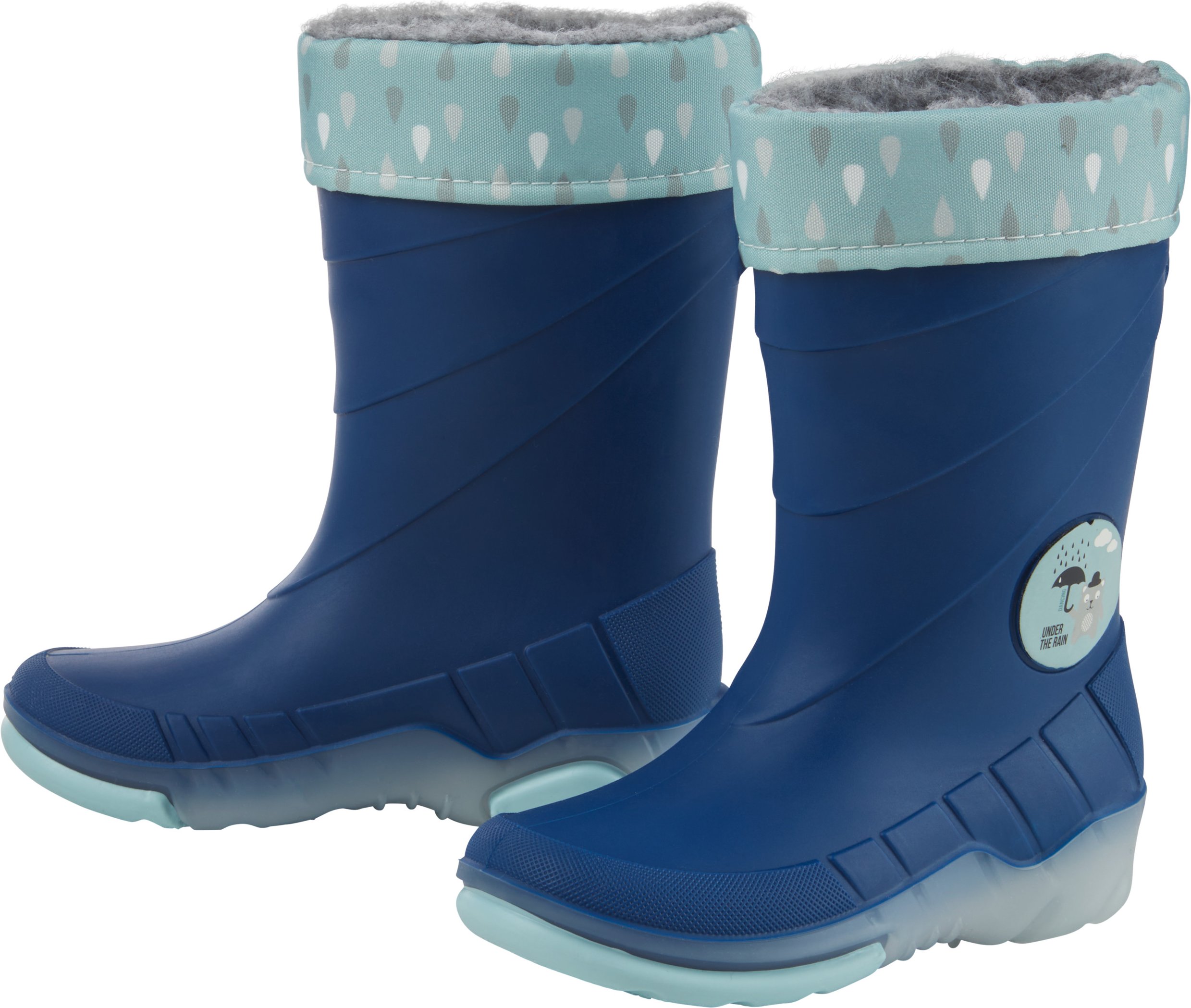 lupilu® Kleinkinder Regenstiefel mit Licht und Warmfutter (Navy, 25)