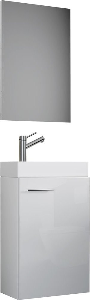 VCM Gäste-Waschplatz Slito (mit Spiegel, Weiß)