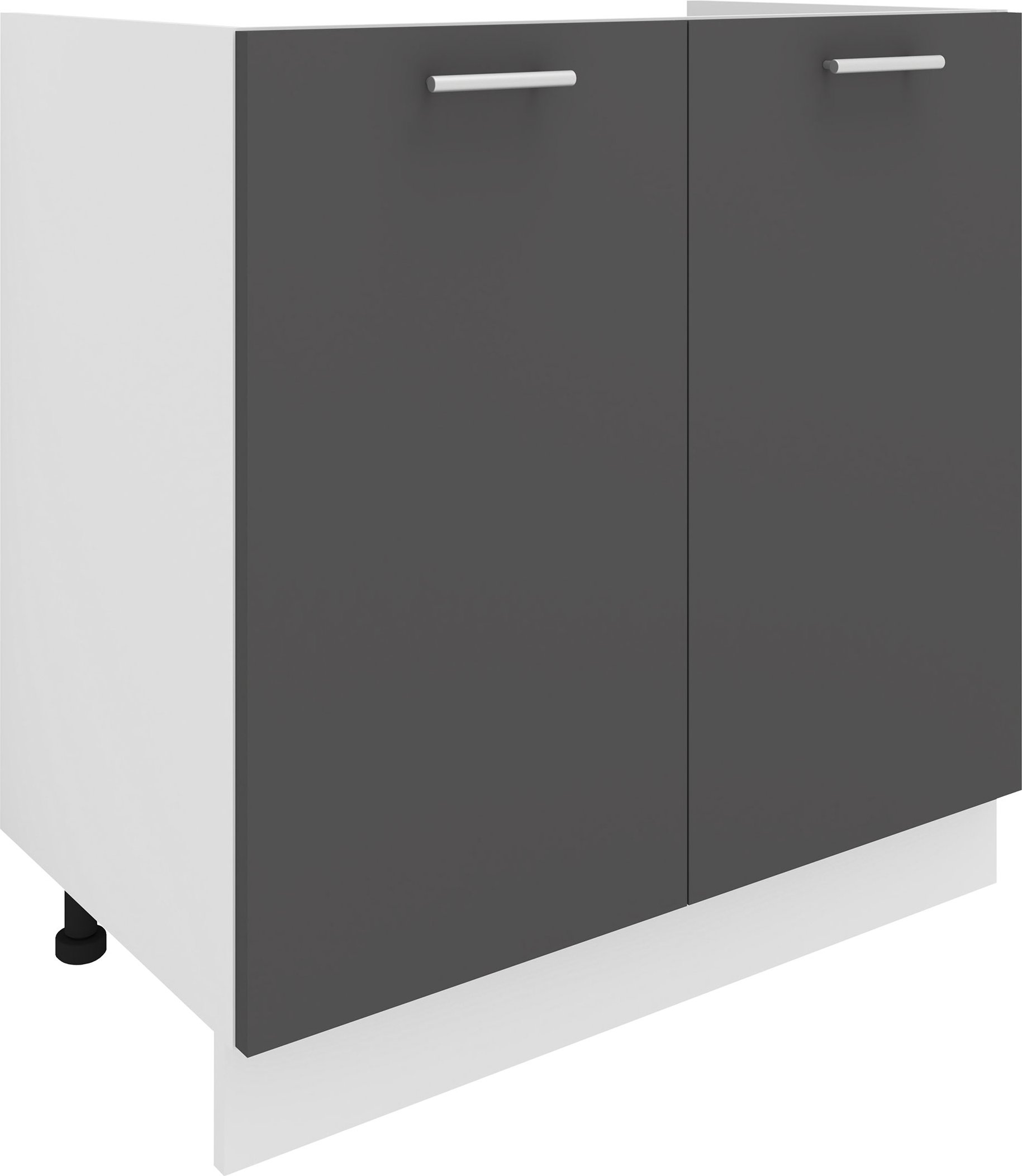 VCM Unterschrank/Frontblende Esilo (Waschbeckenschrank, Weiß/anthrazit, 2 Türen)
