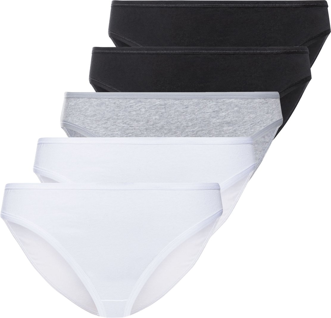 esmara® 5 Damen Slips (XL (48/50), schwarz/grau/weiß)