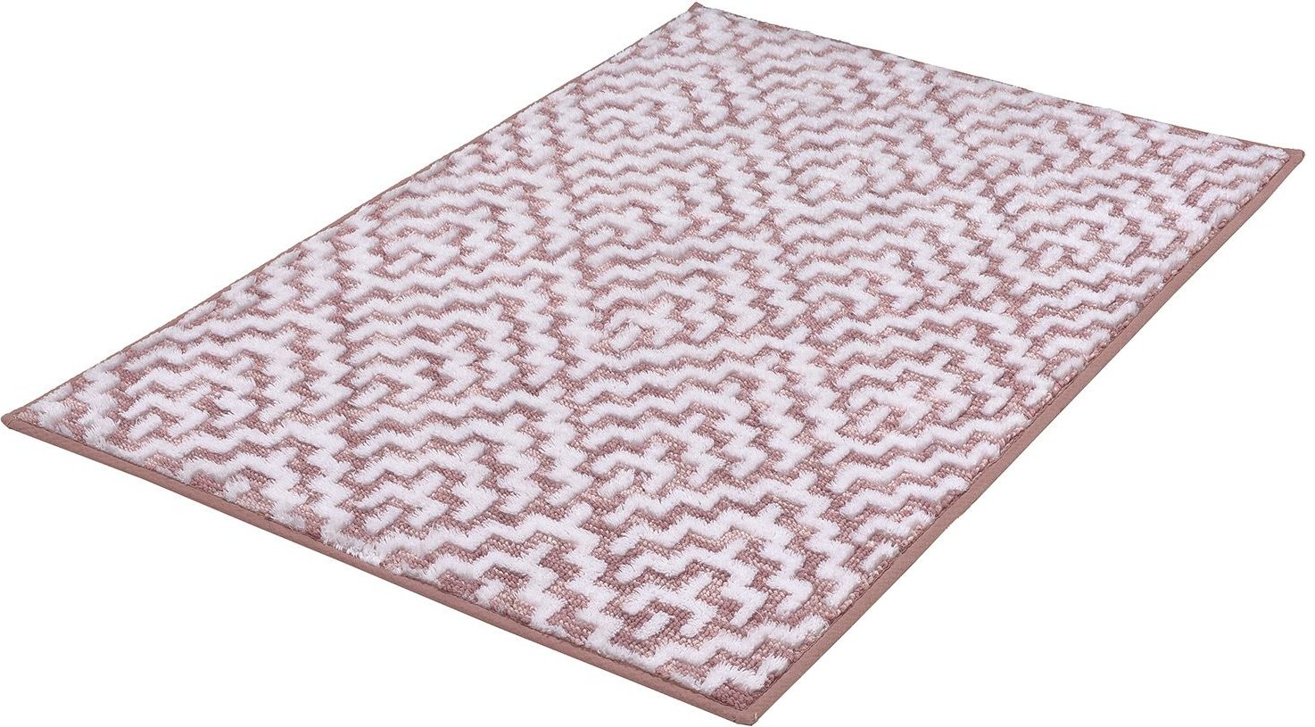 Thumbnail - Kleine Wolke Badteppich Botany (Rosa, 70 x 120 cm)