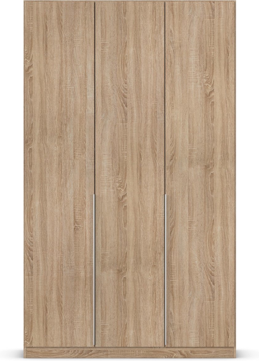 rauch ORANGE Drehtürenschrank Alabama (Basic-Zubehör, Eiche Sonoma, Griffe Alufarben, 136 x 229 cm)