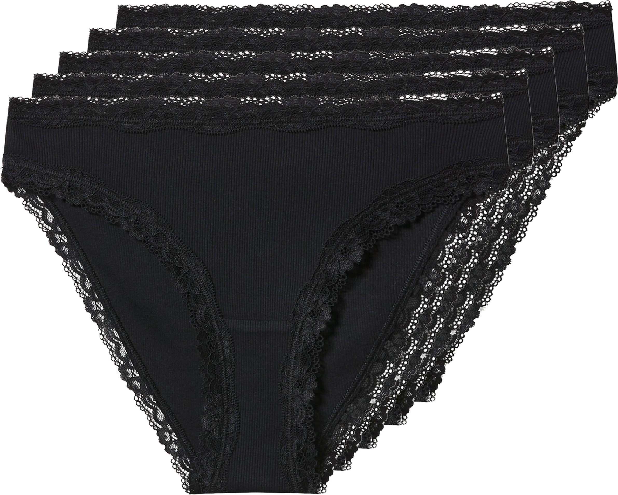 Thumbnail - esmara® Damen Slips, 5 Stück (Schwarz, M(40/42))