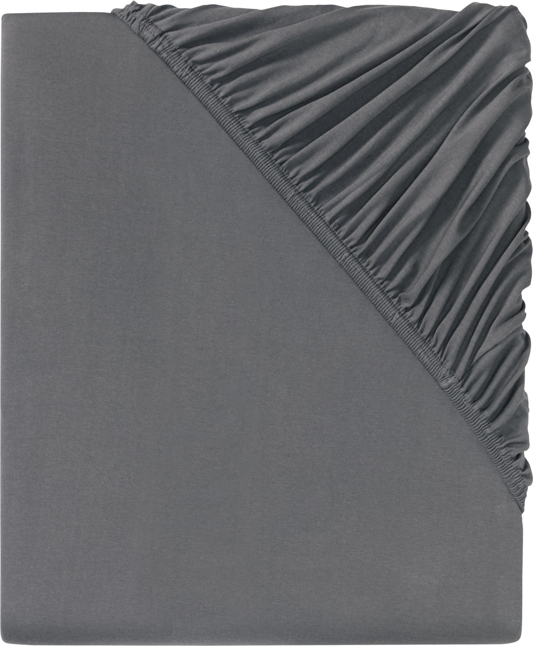 LIVARNO home Spannbettlaken Jersey 90-100x200x25cm (Dunkelgrau)