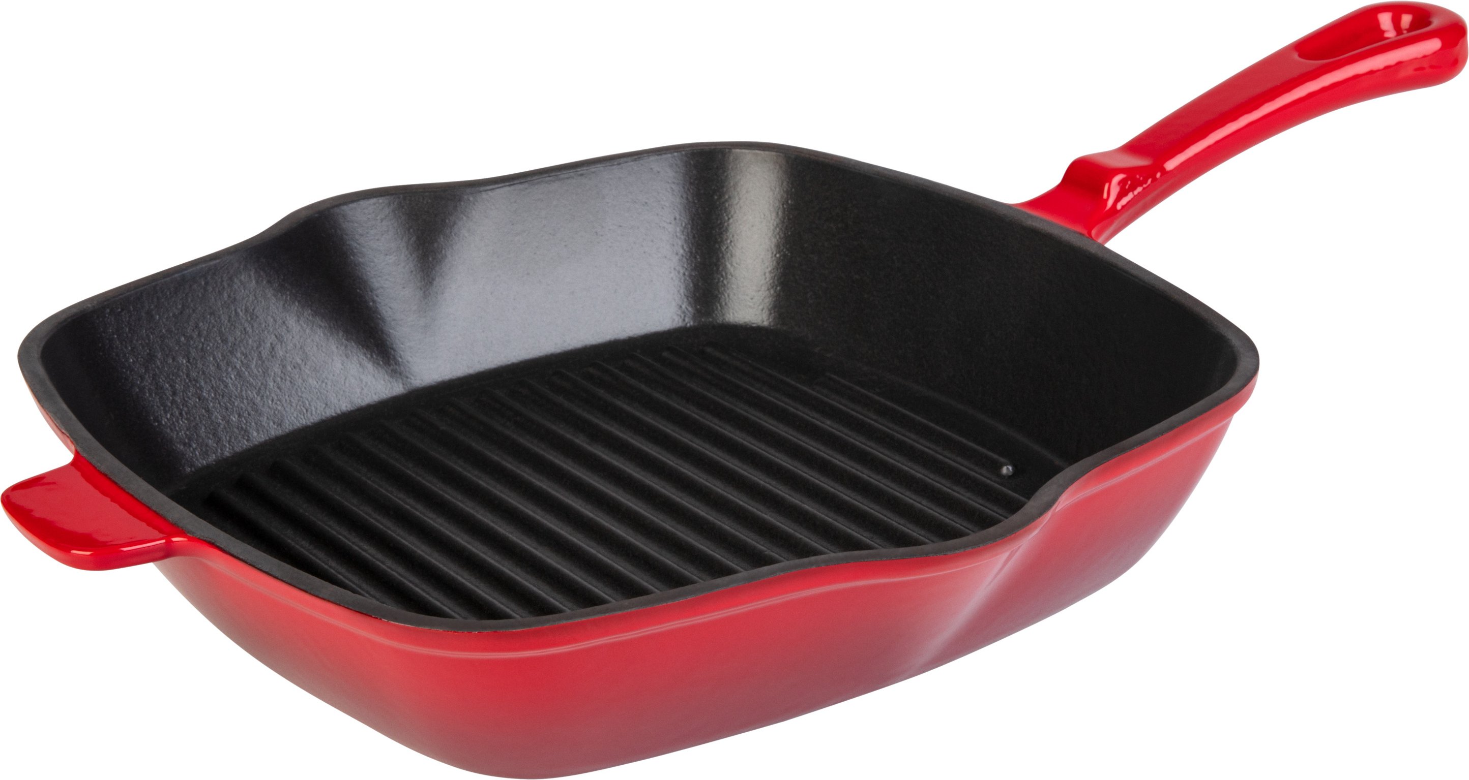 LIVARNO home Grillpfanne Gusseisen 24,5 cm (Rot)