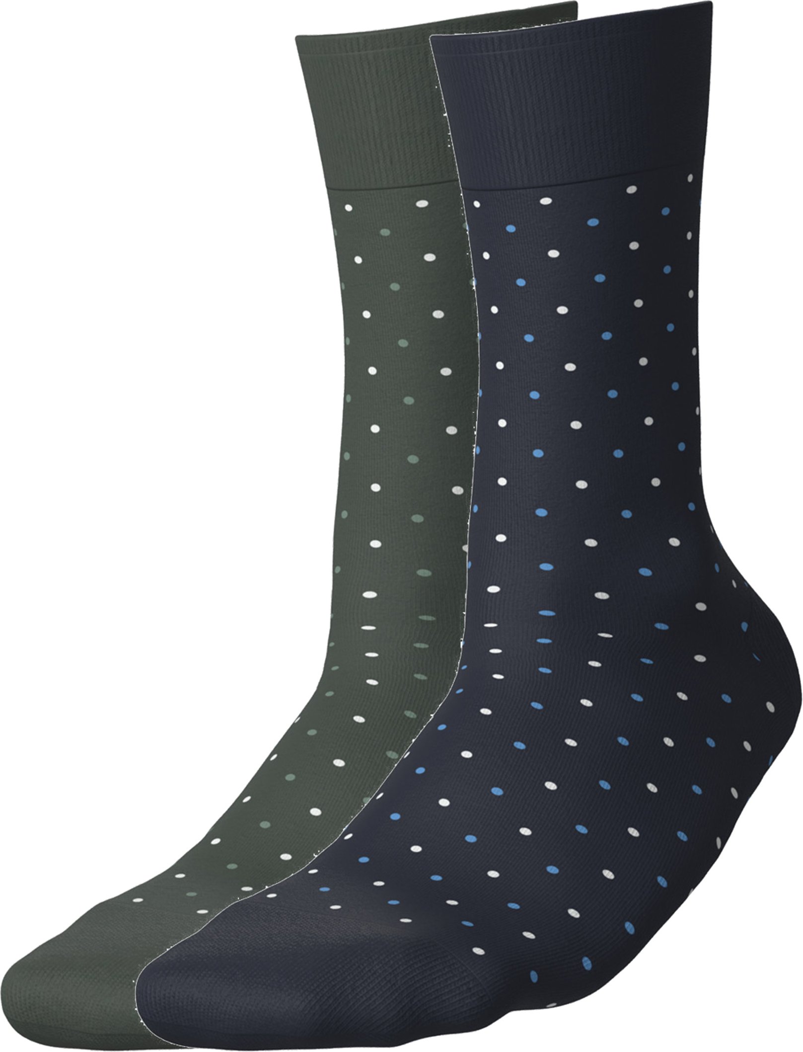 esmara® Damen Herren Socken bunt 2er (Gepunktet/navy/grün, 43-46)