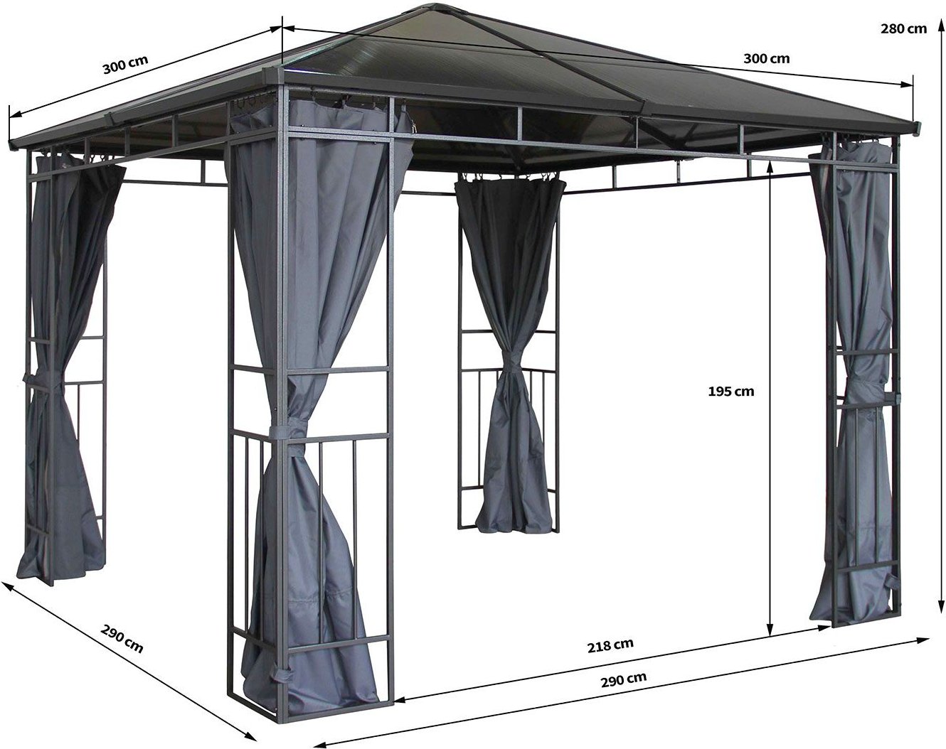 Thumbnail - Grasekamp Hardtop Pavillon Limone (3x3m)