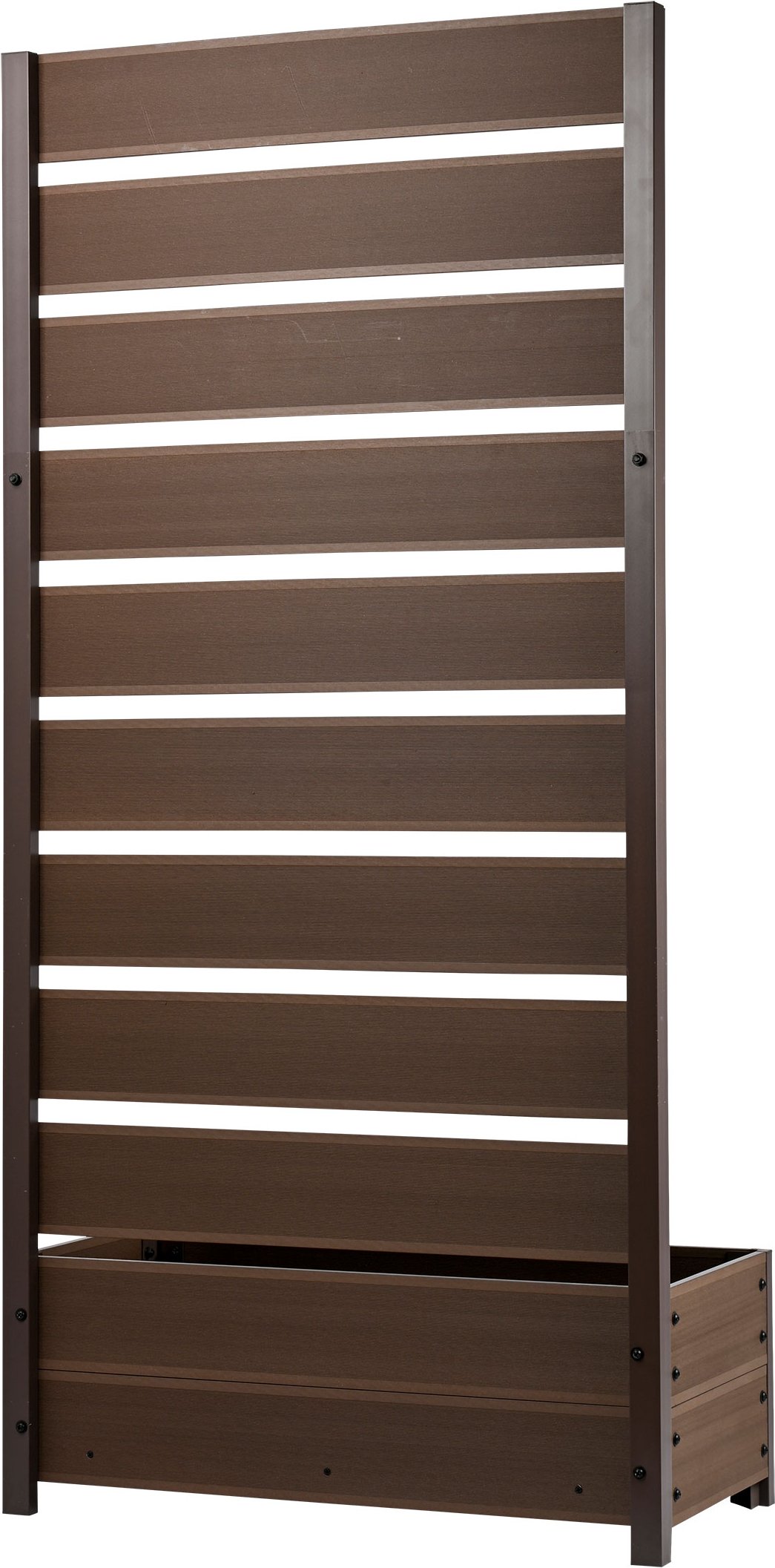 dobar WPC Pflanzkasten mit Rankgitter (Silbergrau)