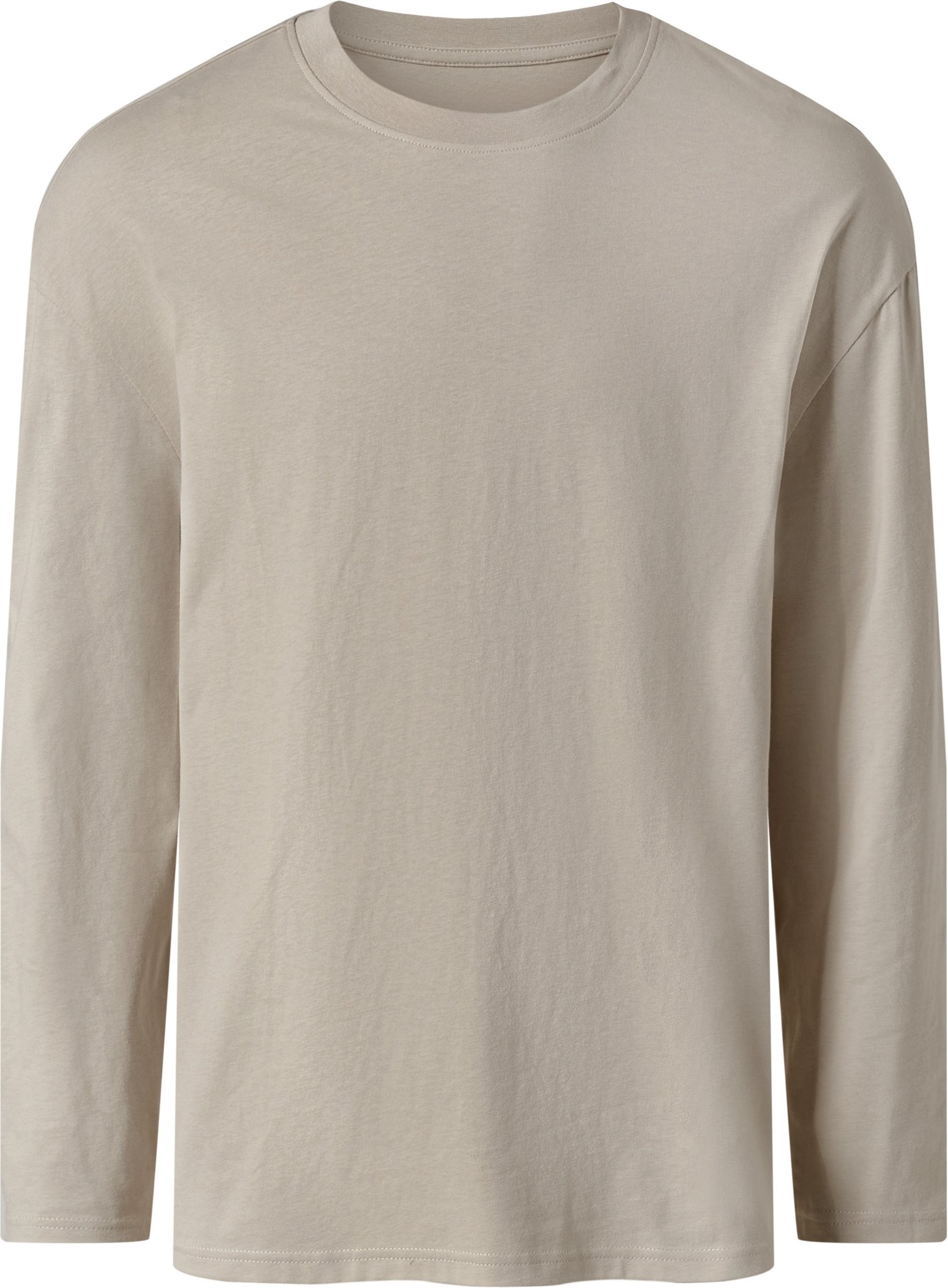Thumbnail - esmara Men Herren Langarmshirt, mit Rundhalsausschnitt (Beige, XXL (60/62))
