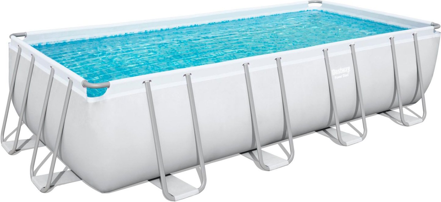 Bestway Power Steel™ Frame Pool Komplett-Set, eckig (Filterpumpe, 549 x 274 x 122 cm)