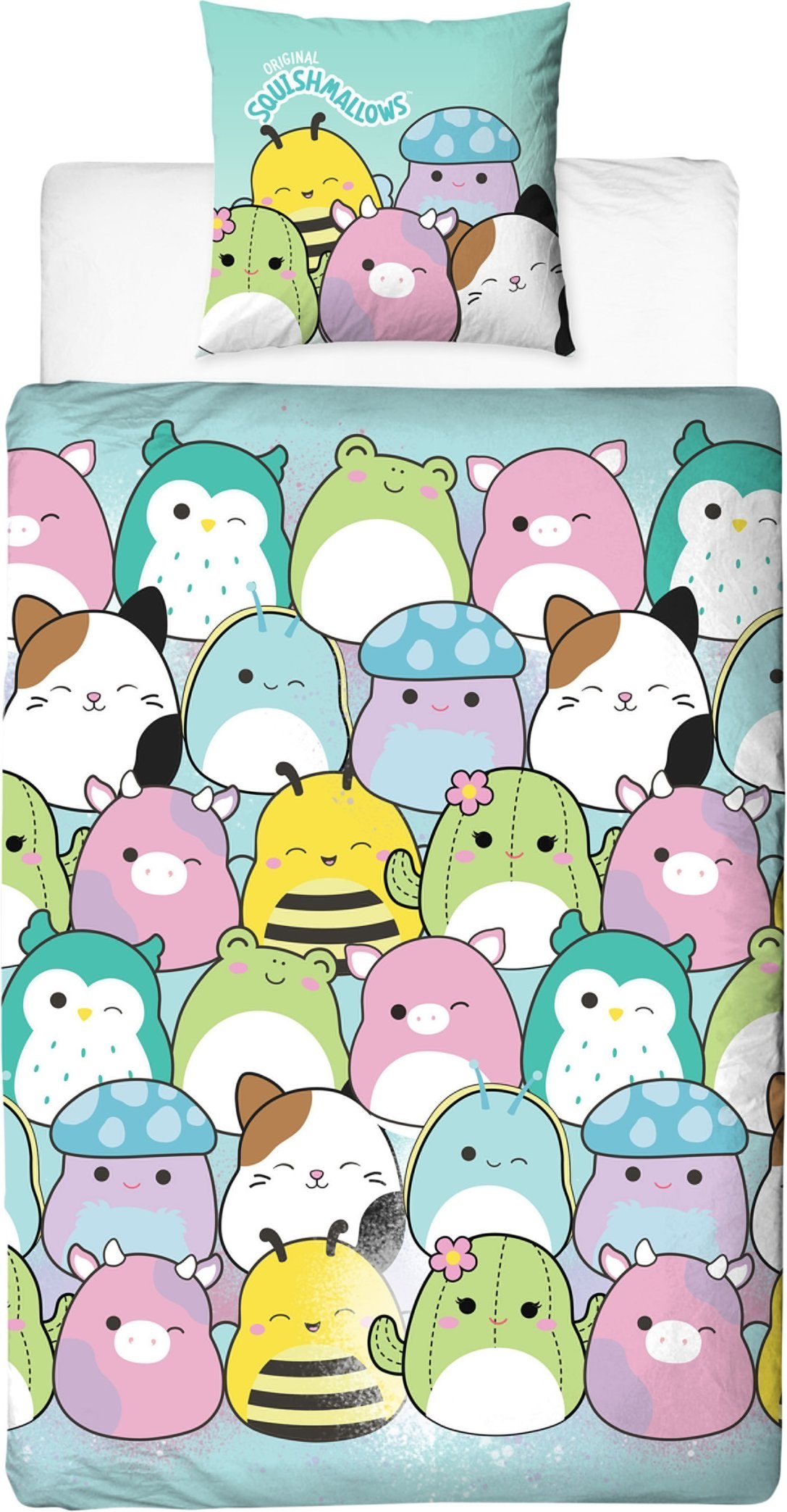 Wendebettwäsche, 135 x 200 cm (Squishmallows)