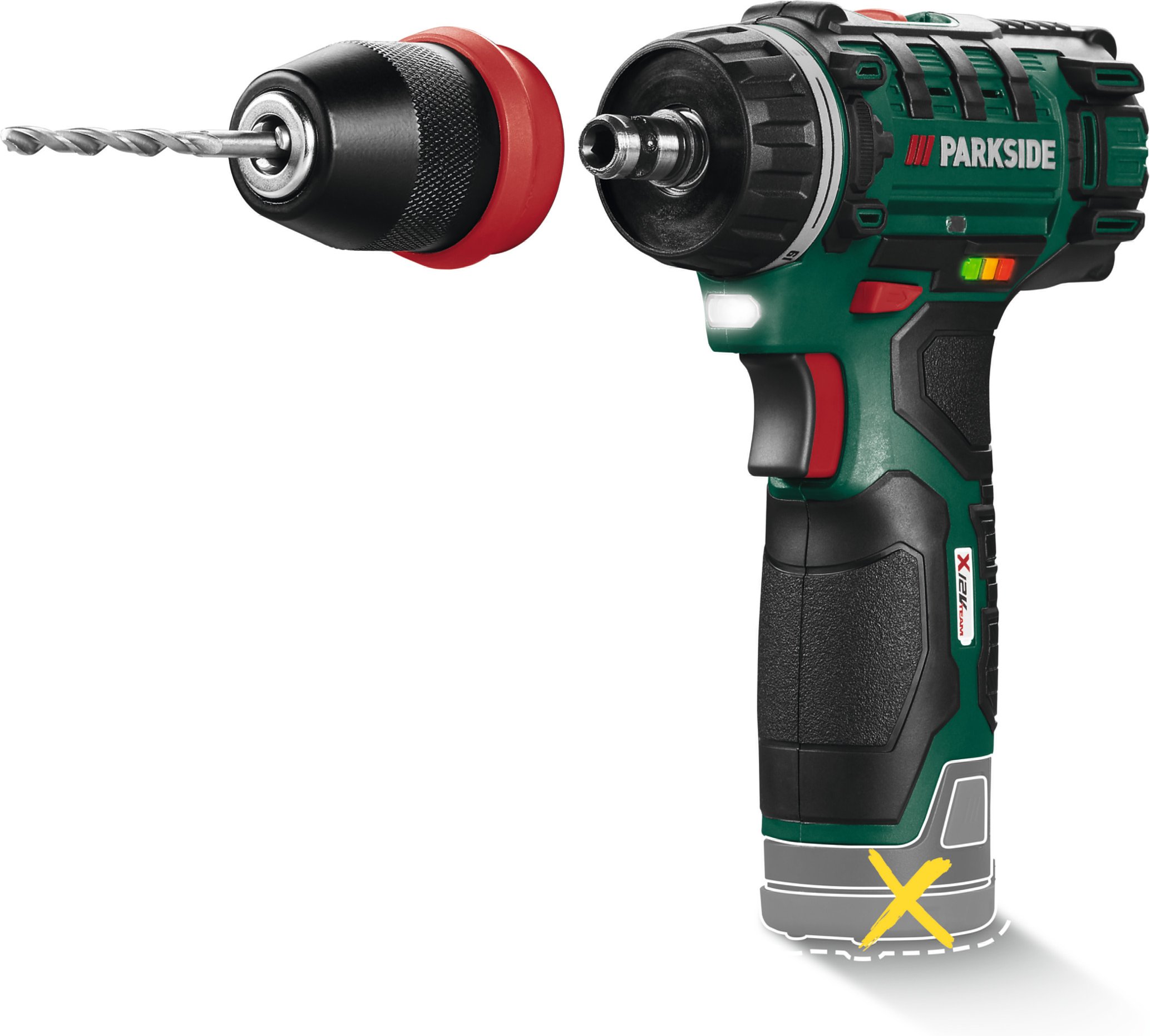 PARKSIDE® 12 V Akku-Bohrschrauber »PBSA 12 E4«, ohne Akku und Ladegerät