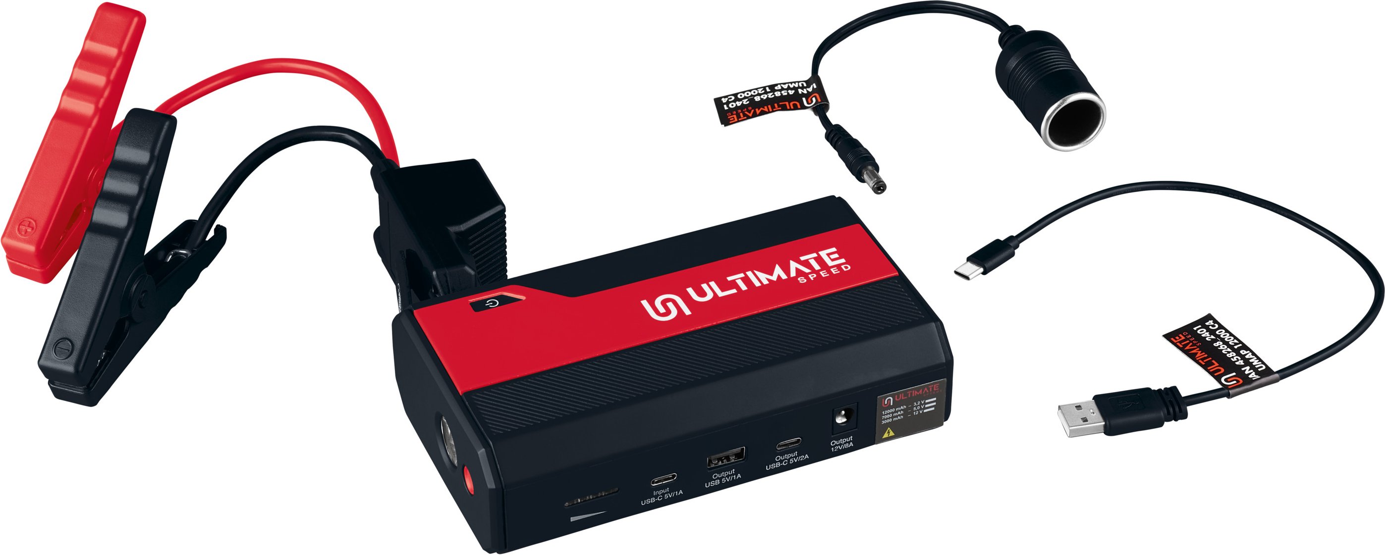 ULTIMATE SPEED® Mobile Autostarthilfe »UMAP 12000 C4«, mit Powerbank