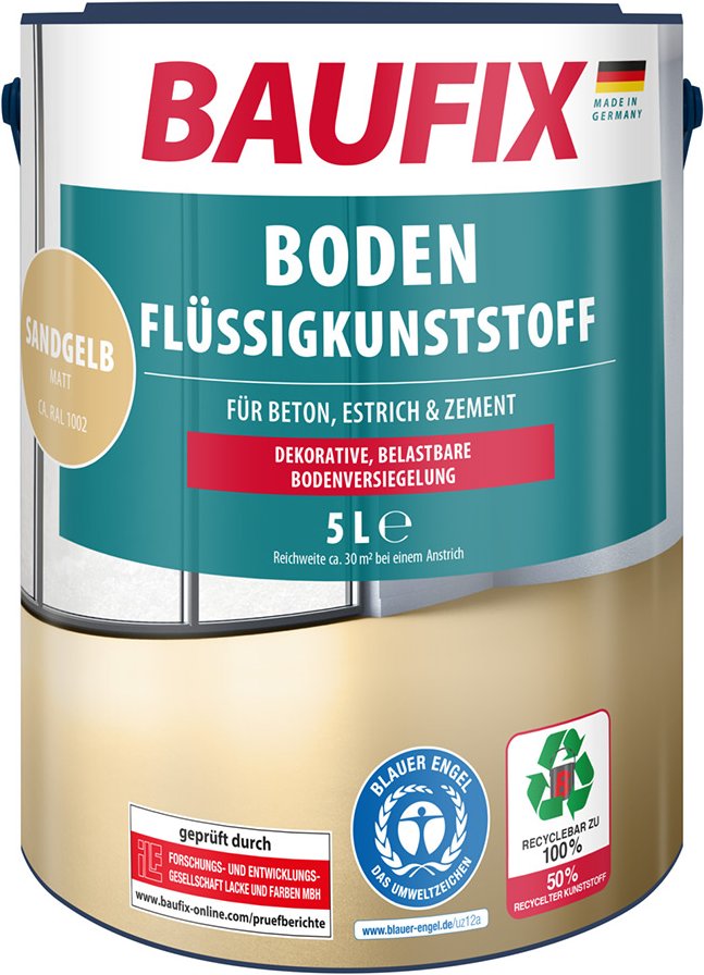 BAUFIX Boden-Flüssigkunststoff, 5 Liter (Sandgelb)