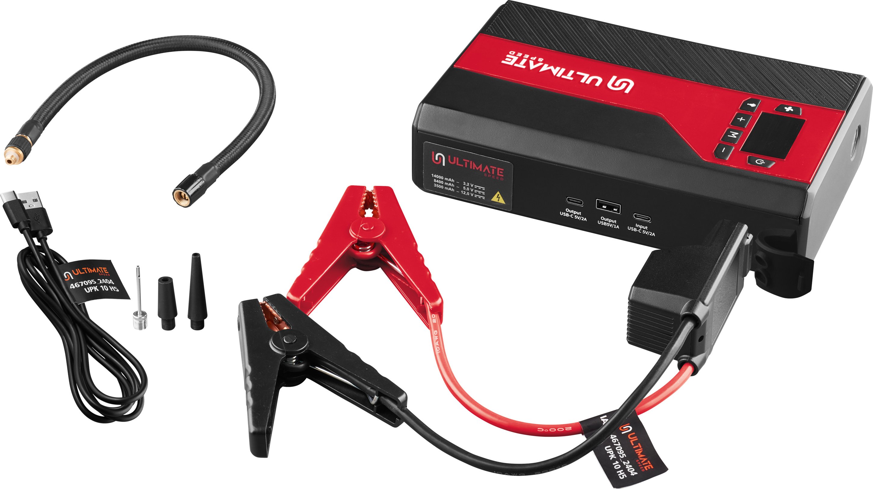 ULTIMATE SPEED® Autostarthilfe mit Kompressor und Powerbank »UPK 10 H5«