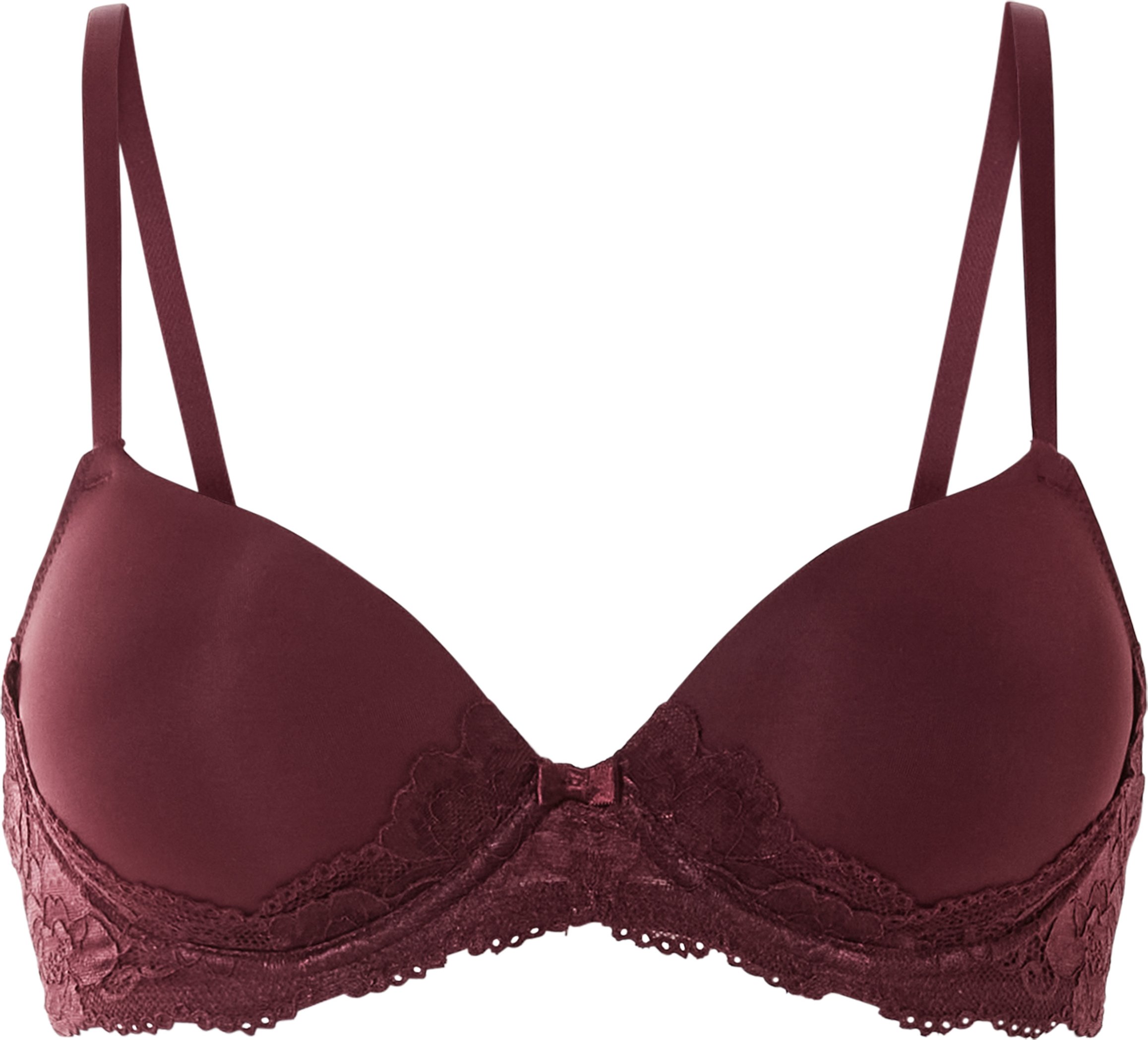 Thumbnail - esmara® Damen Bügel BH mit Spitze gepaddet (Bordeaux, 85C)