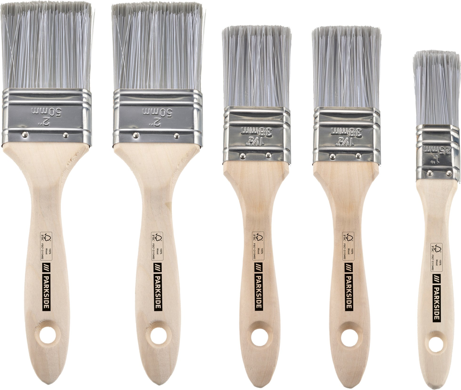 PARKSIDE® Flachpinselset und Flächenstreicherset (Flachpinselset 5-tlg.)