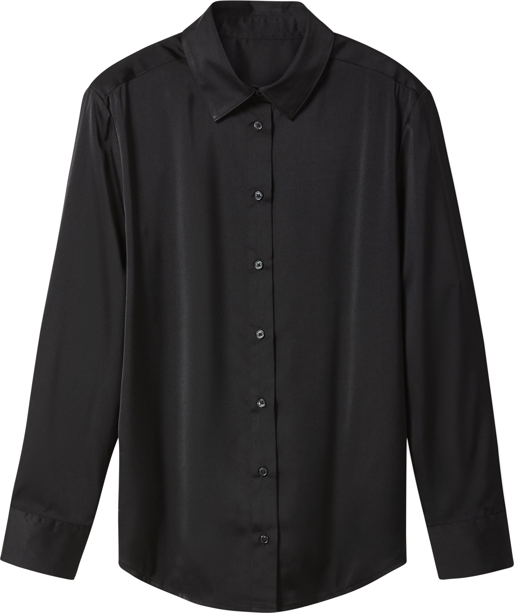 esmara® Damen Satin-Bluse (Schwarz, 36)