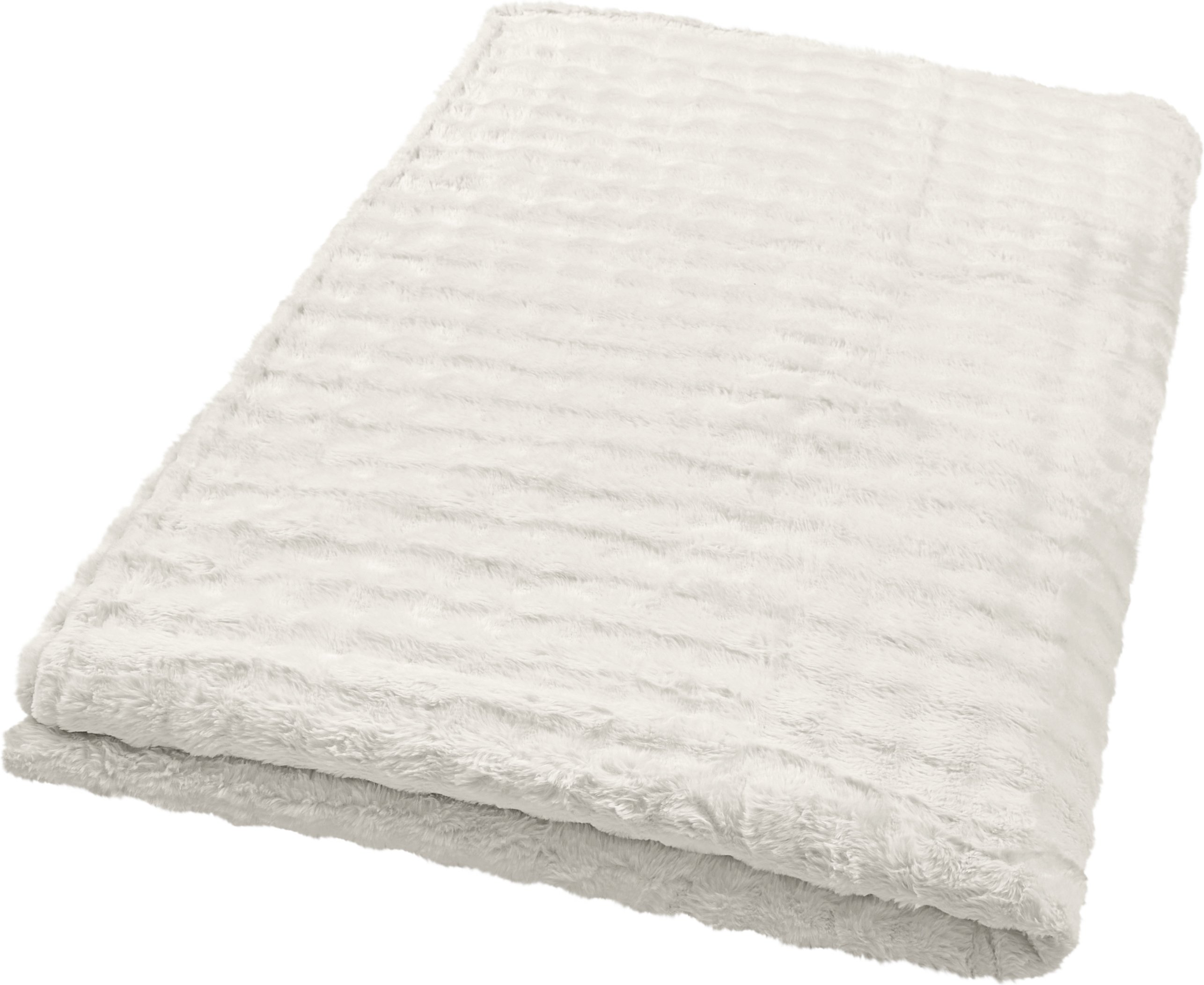 LIVARNO® Kuscheldecke mit Struktur 180x220cm (Weiß)