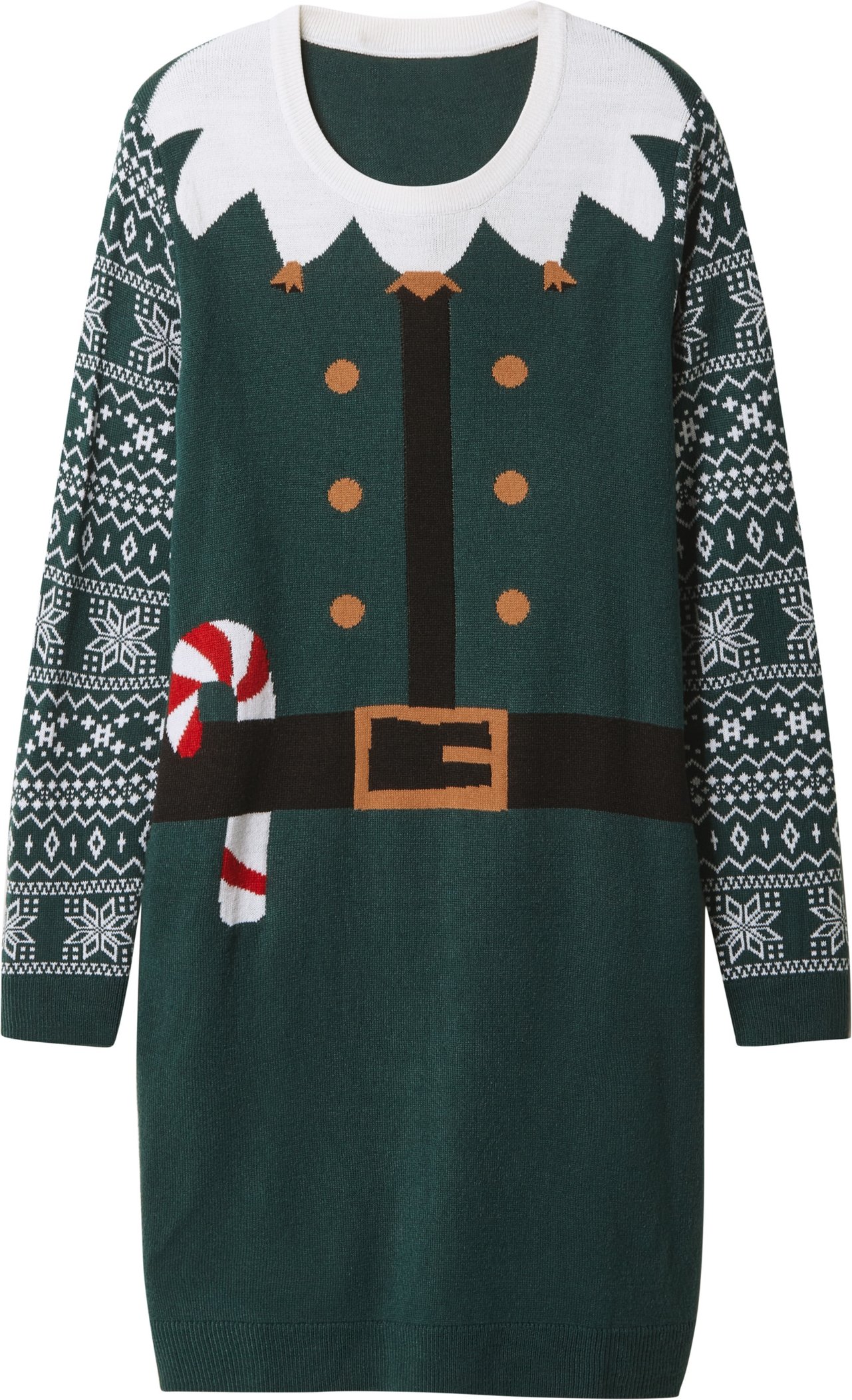 esmara® Damen Feinstrickkleid (Grün, L(44/46))