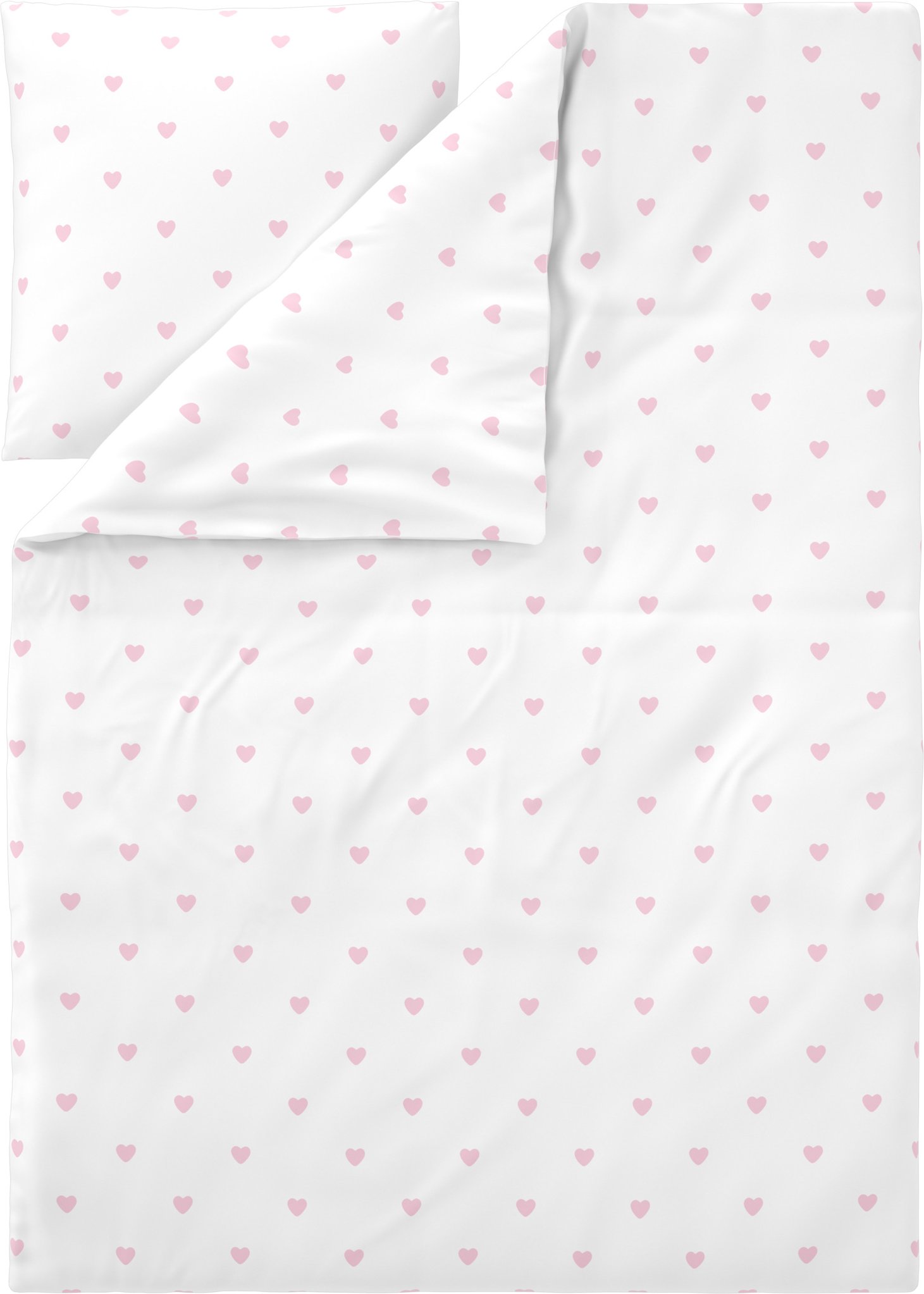 LIVARNO® Bettwäsche Edel-Renforcé 135 x 200 cm (Weiß/Rosa)