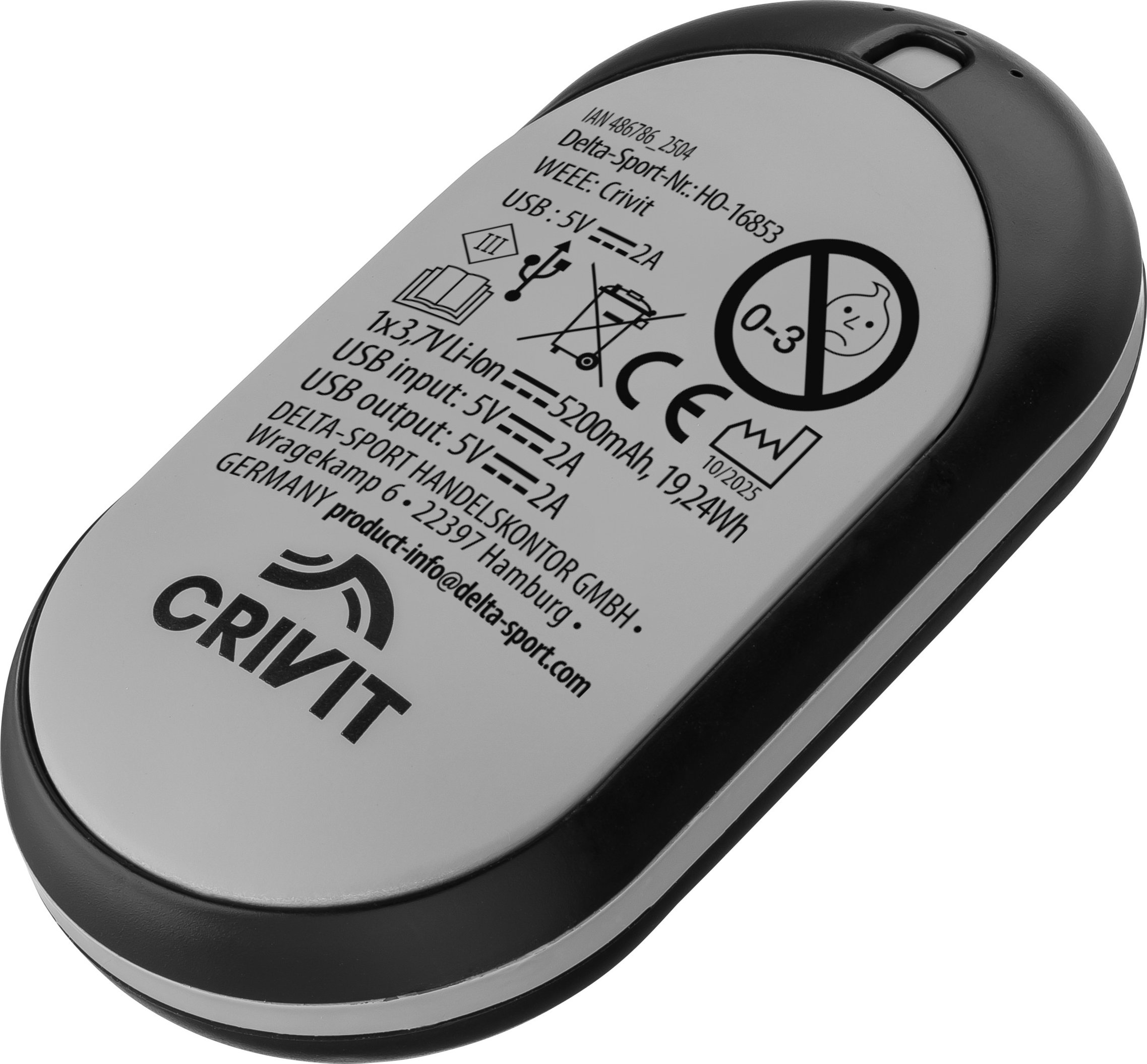 CRIVIT Outdoor-Handwärmer (Grau)