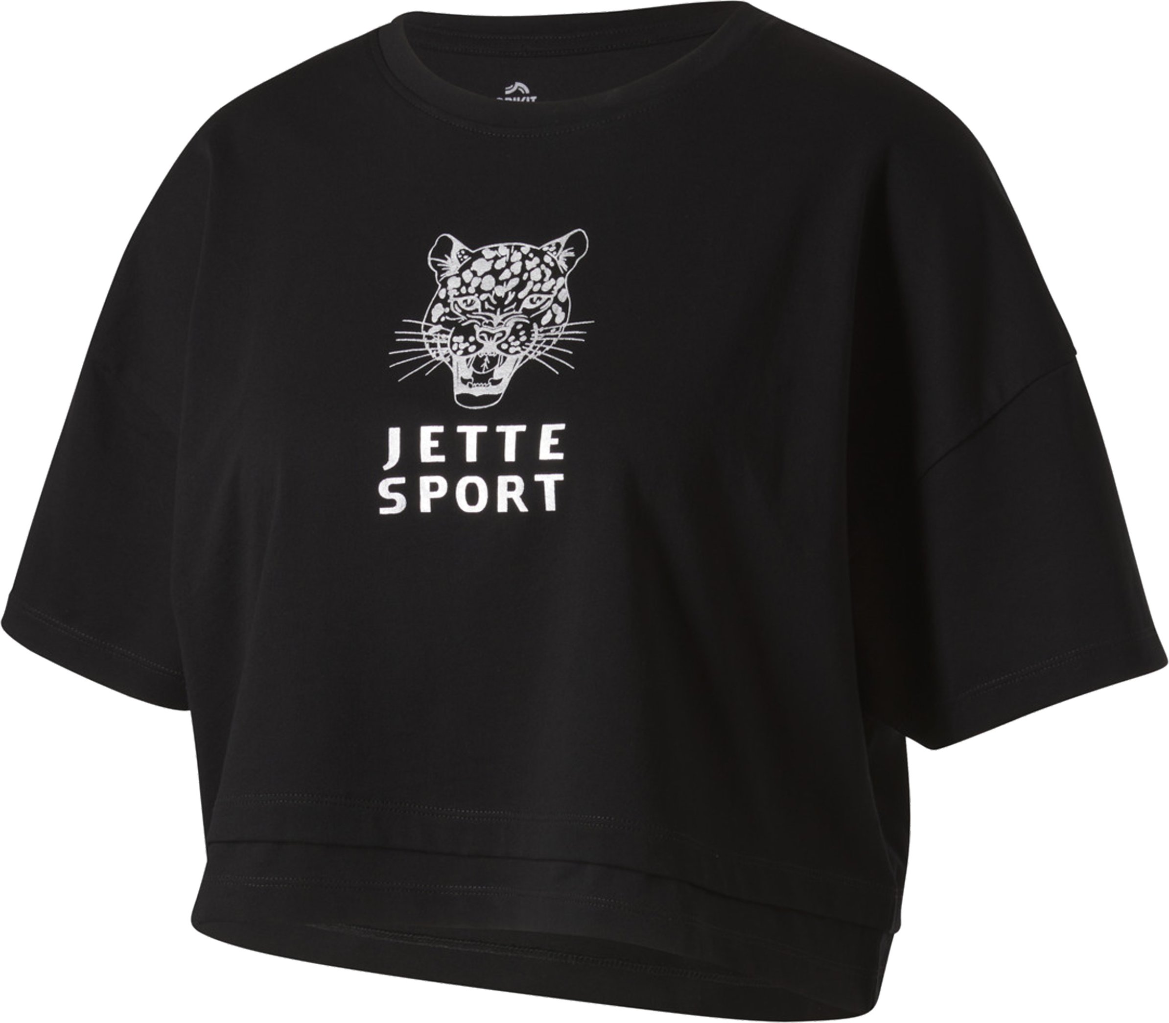 CRIVIT Damen Funktionsshirt kurzarm cropped (Schwarz, L(44/46))