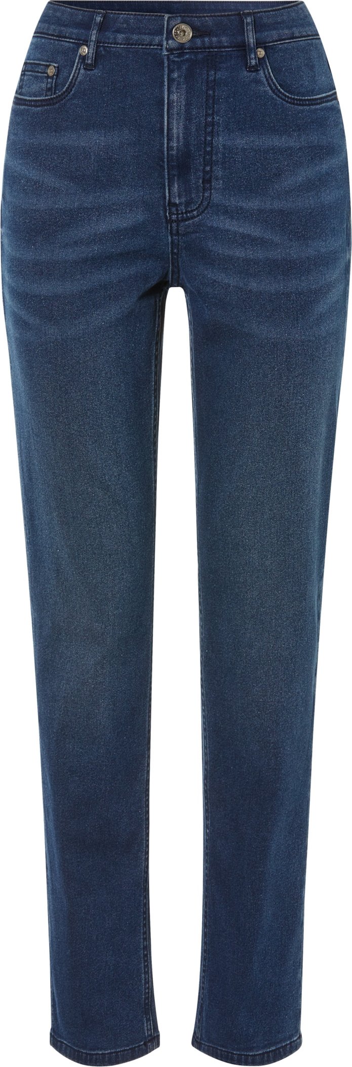 esmara® Damen Jeans Straight Fit Thermo (Dunkelblau, 42)