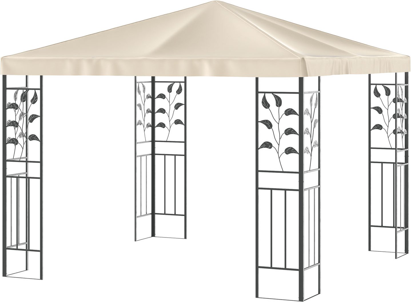 LIVARNO home Pavillon, 3 x 3 m, mit Stahlgestell, beige