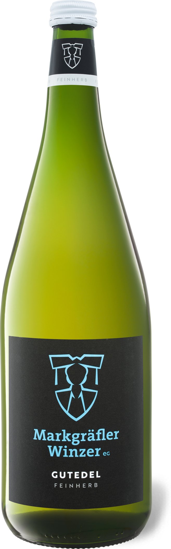 Markgräfler Winzer Gutedel QbA feinherb, Literflasche, Weißwein 2024 - Mindestbestellmenge 6