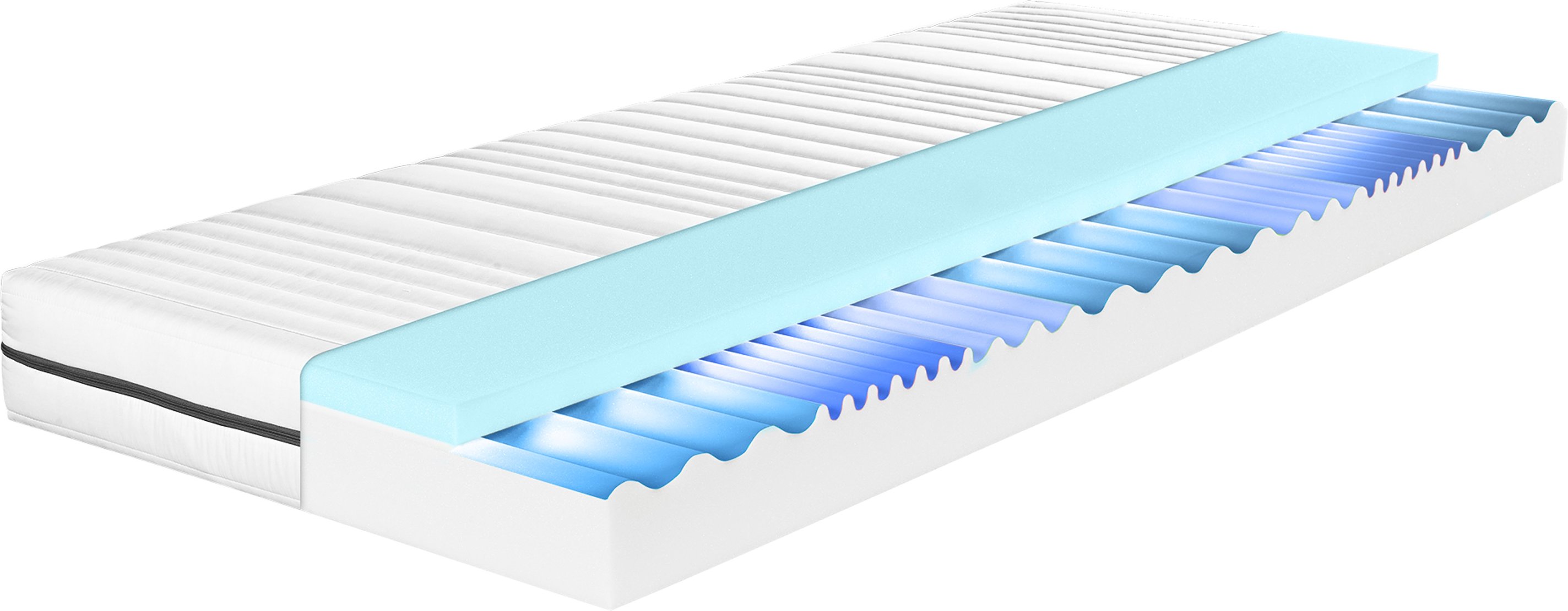LIVARNO home Komfortschaummatratze »Waves«, Wellenschnitt (H3, 90 x 200)