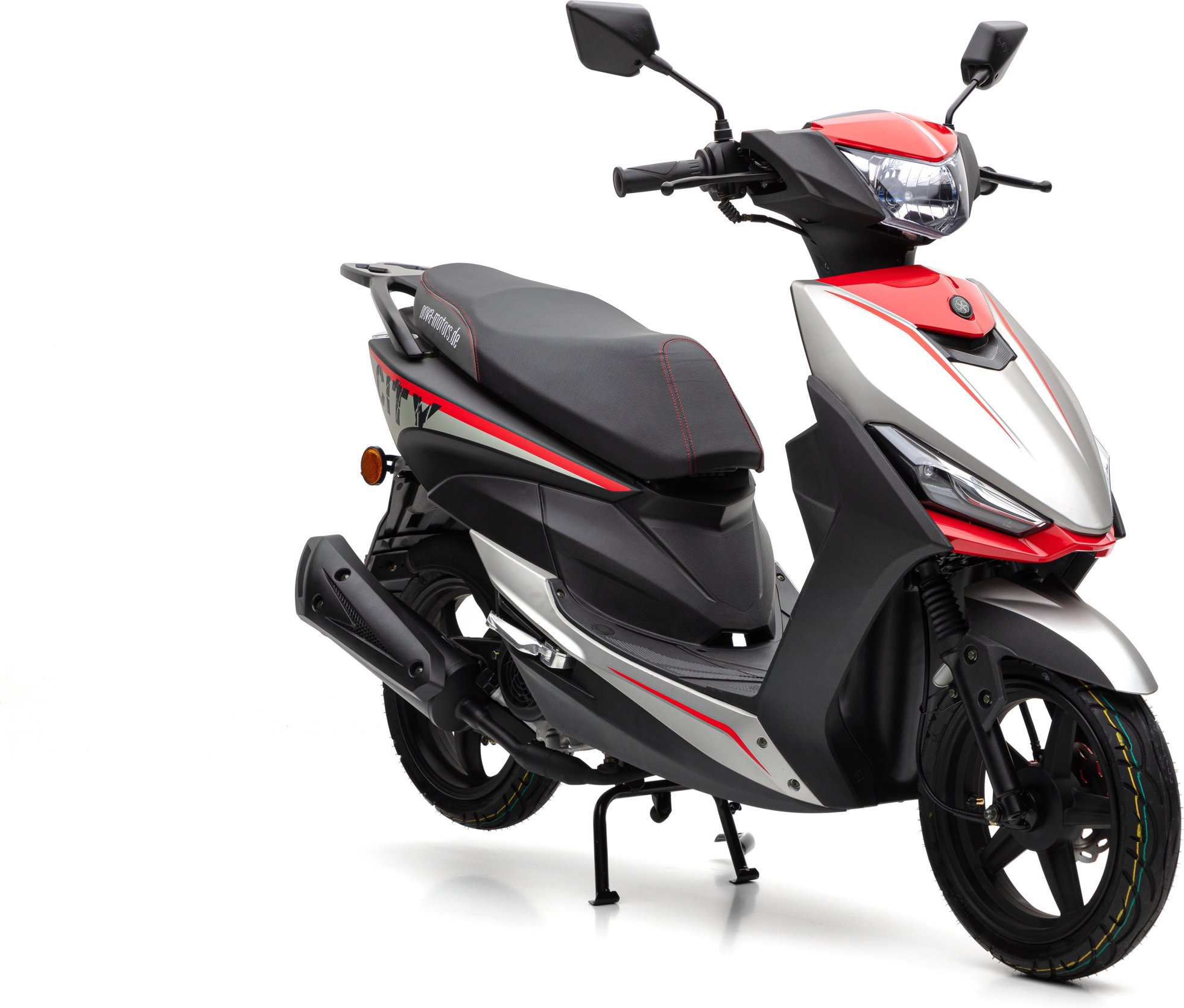 Nova Motors Motorroller »New City«, 45 km/h (ohne Topcase, Schwarz Rot)