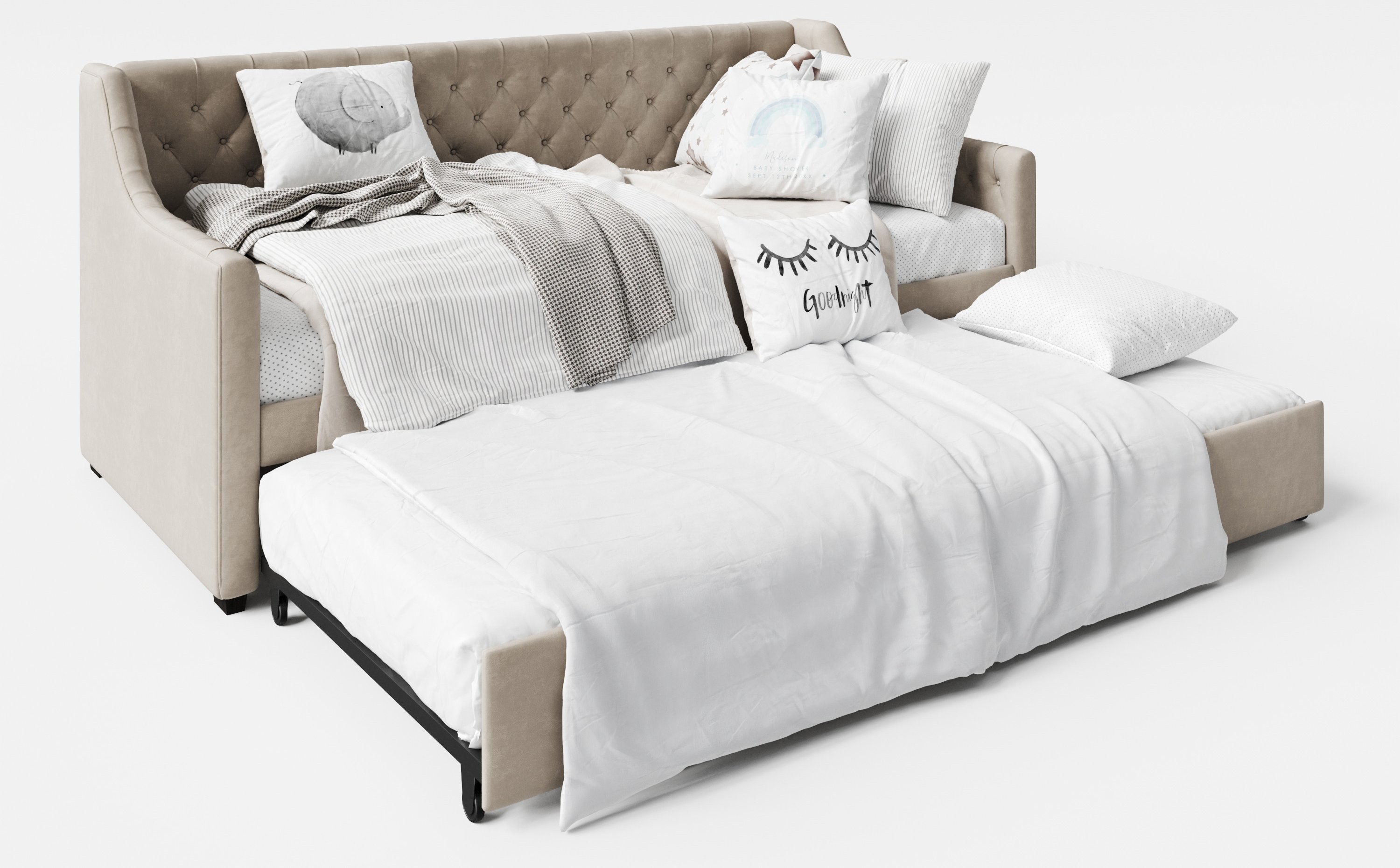 Phoenix Tagesbett / Schlafsofa, mit Auszug, gepolstert