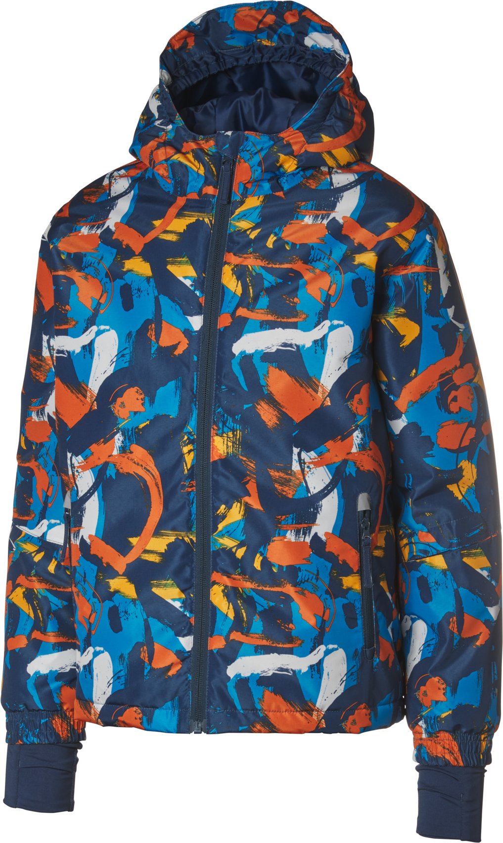 CRIVIT Kinder Jungen Skijacke (134/140, navy/blau/orange)