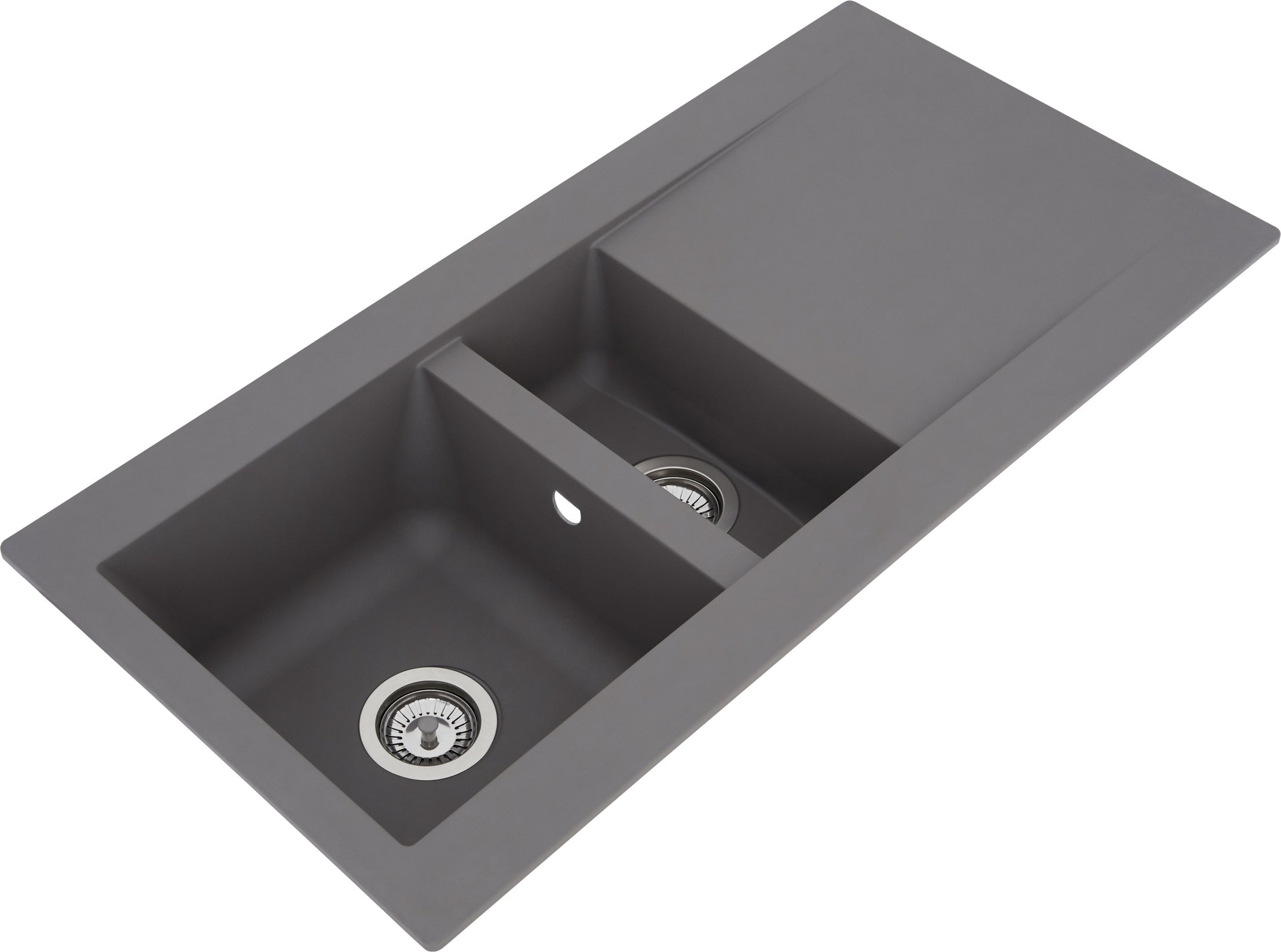 Respekta Einbauspüle Denver (Betongrau, 100 x 50 cm)