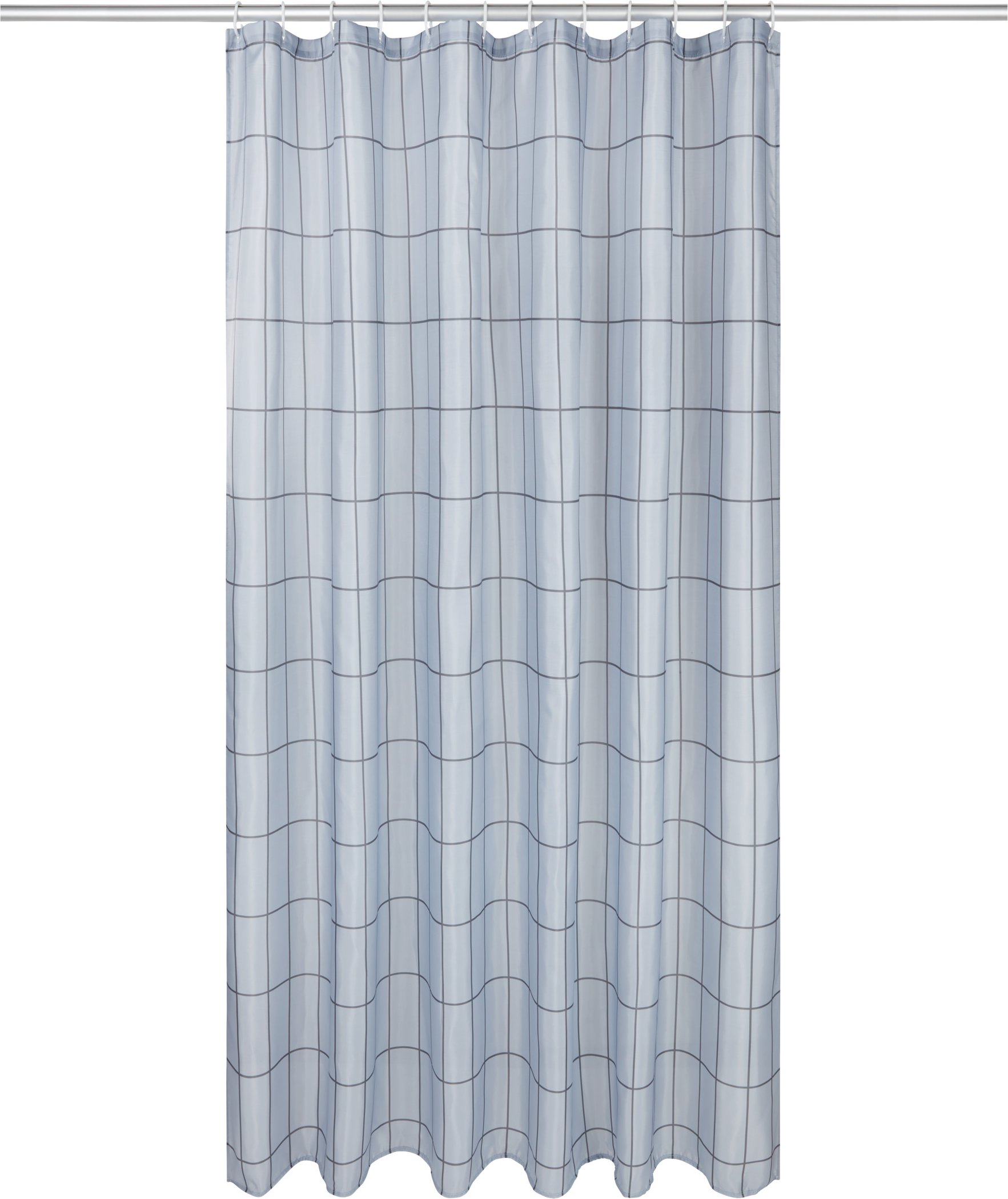 LIVARNO home Duschvorhang, aus pflegeleichtem Textil (Grau)