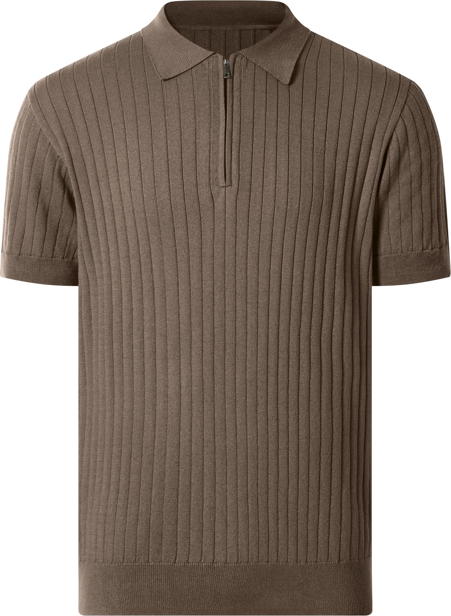 esmara Men Herren Poloshirt Feinstrick Struktur (Khaki, XL (56/58))