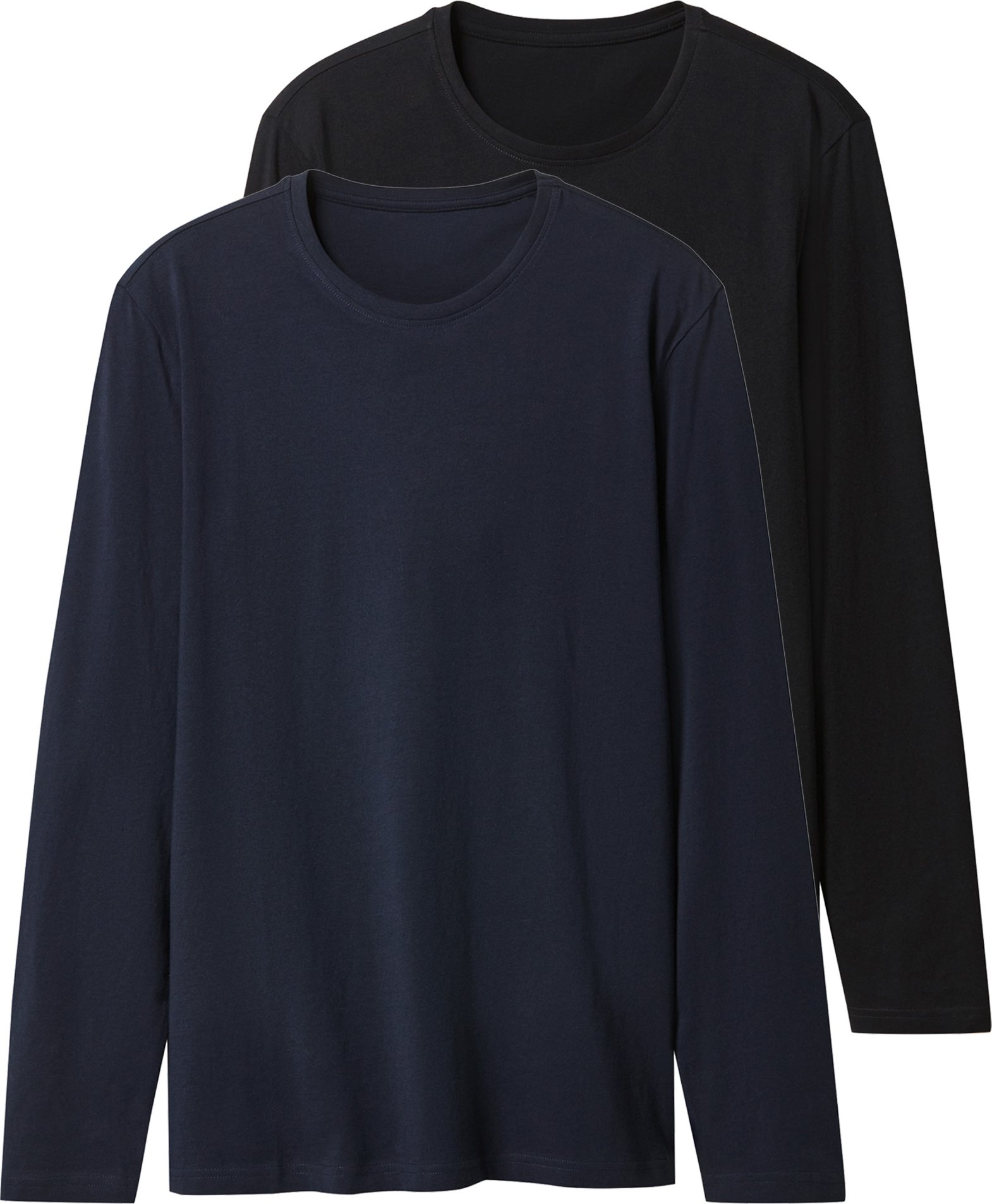 Thumbnail - esmara Men Herren Langarmshirts, 2 Stück (navy/schwarz, L (52/54))