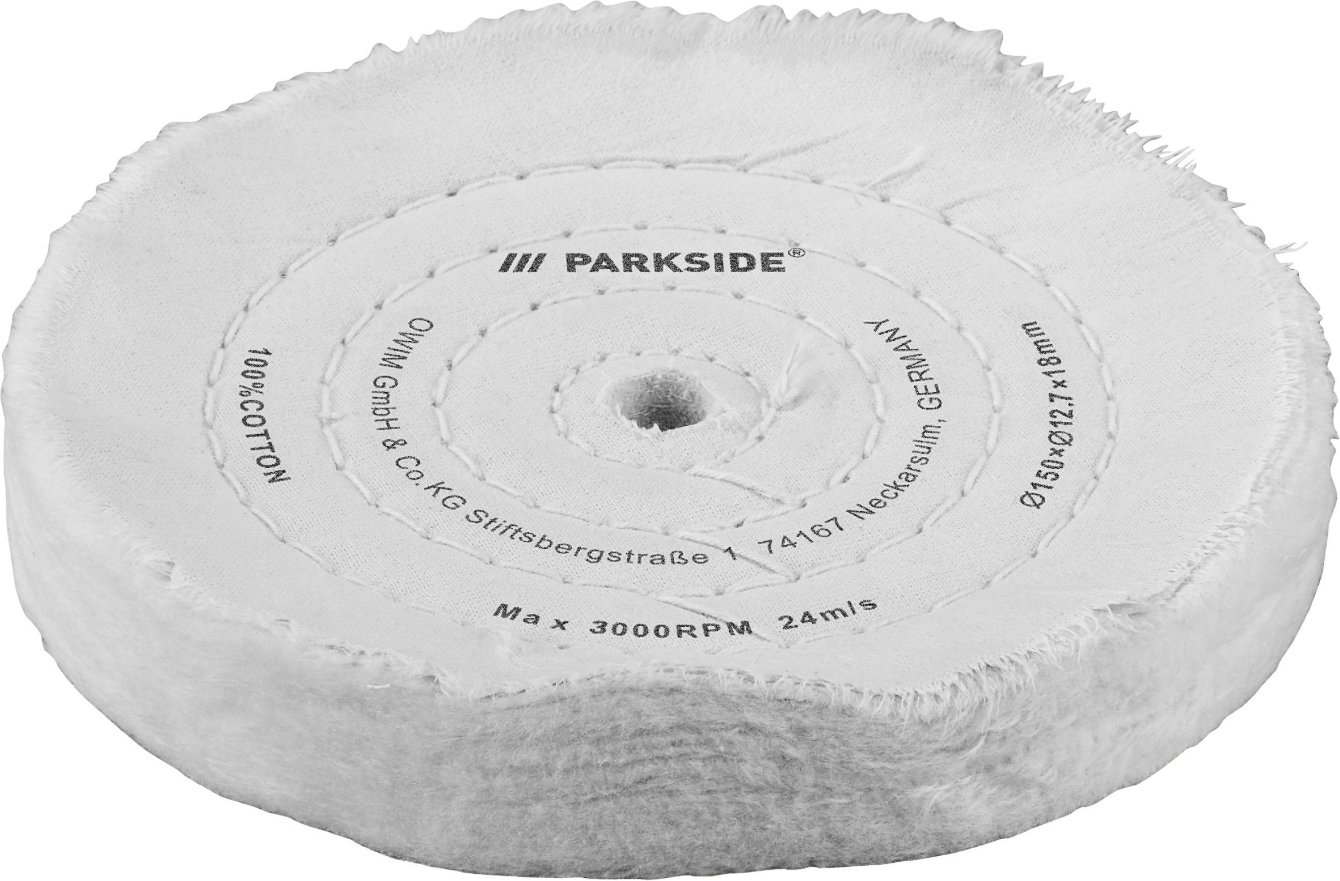 PARKSIDE® Standbandschleifer Zubehör (Baumwoll-Polierscheibe 150 mm)