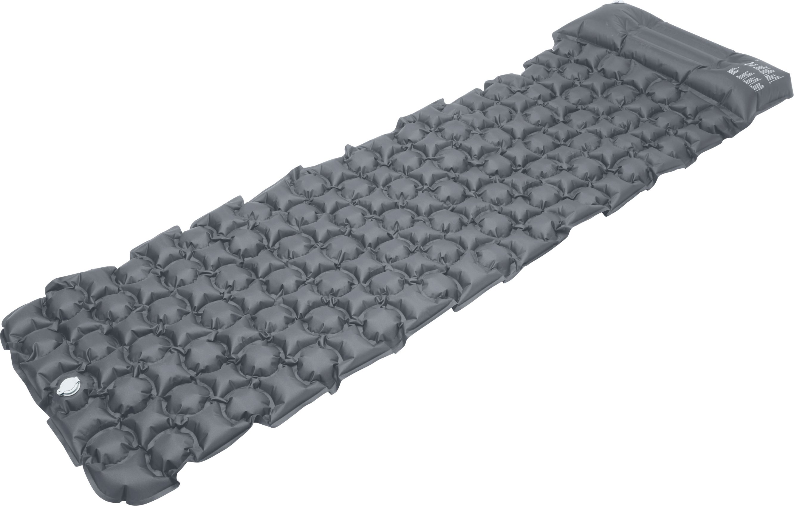 CRIVIT Kopfkissen (Luftzellenmatte mit Kopfkissen, Grau)