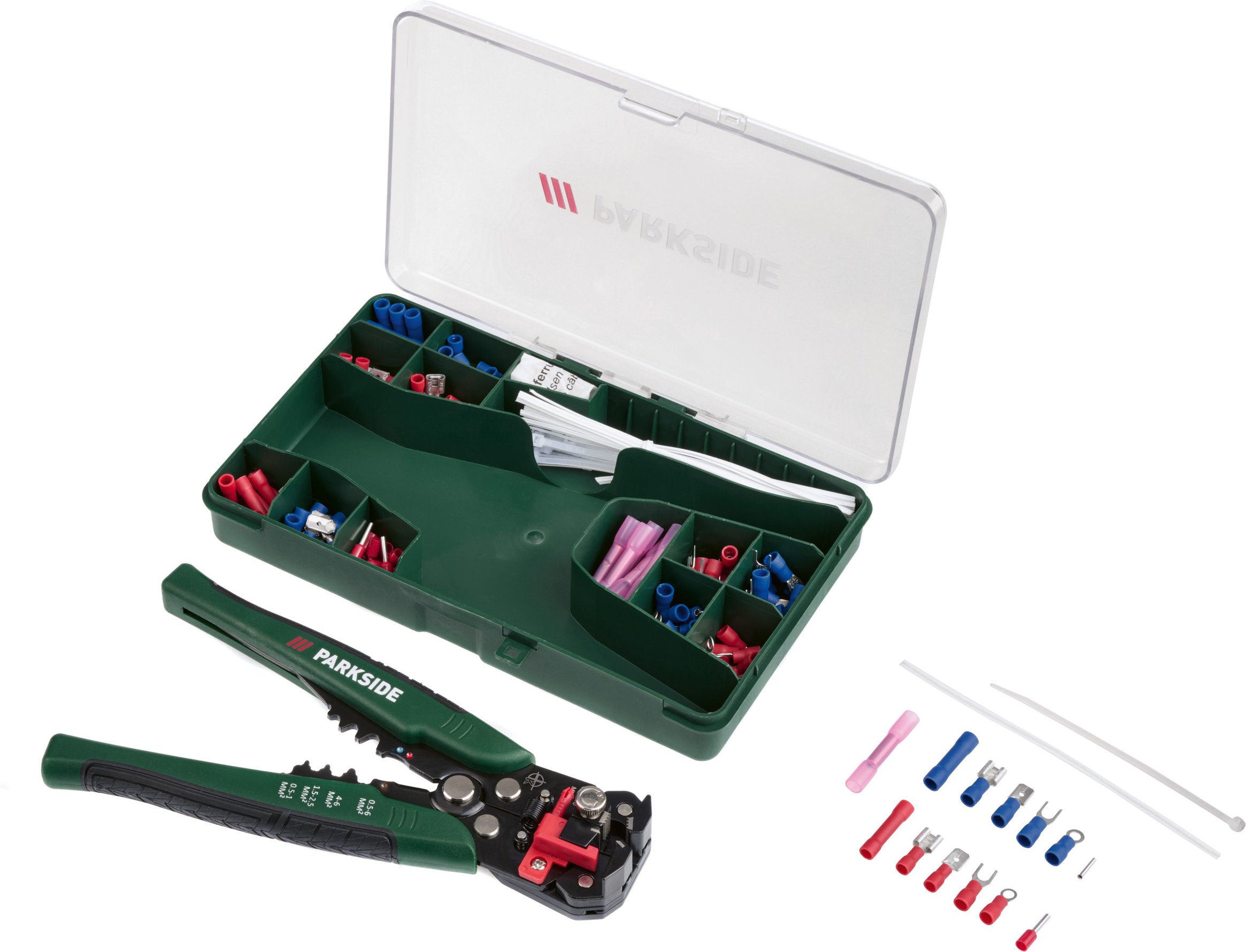 PARKSIDE® Automatik-Abisolier- und Crimpzangen-Set »PCZS 231 C2«, 231-teilig