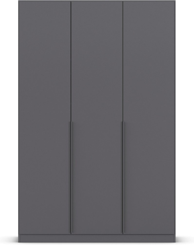 rauch ORANGE Drehtürenschrank Alabama (Basic-Zubehör, Graumetallic, Griffe Grau, 136 x 229 cm)