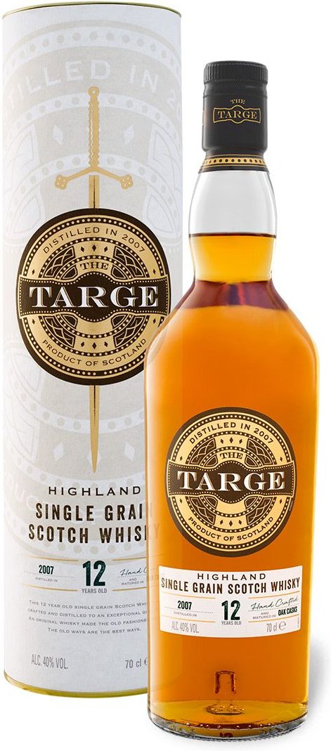 The Targe Highland Single Grain Scotch Whisky 12 Jahre mit Geschenkbox 40% Vol
