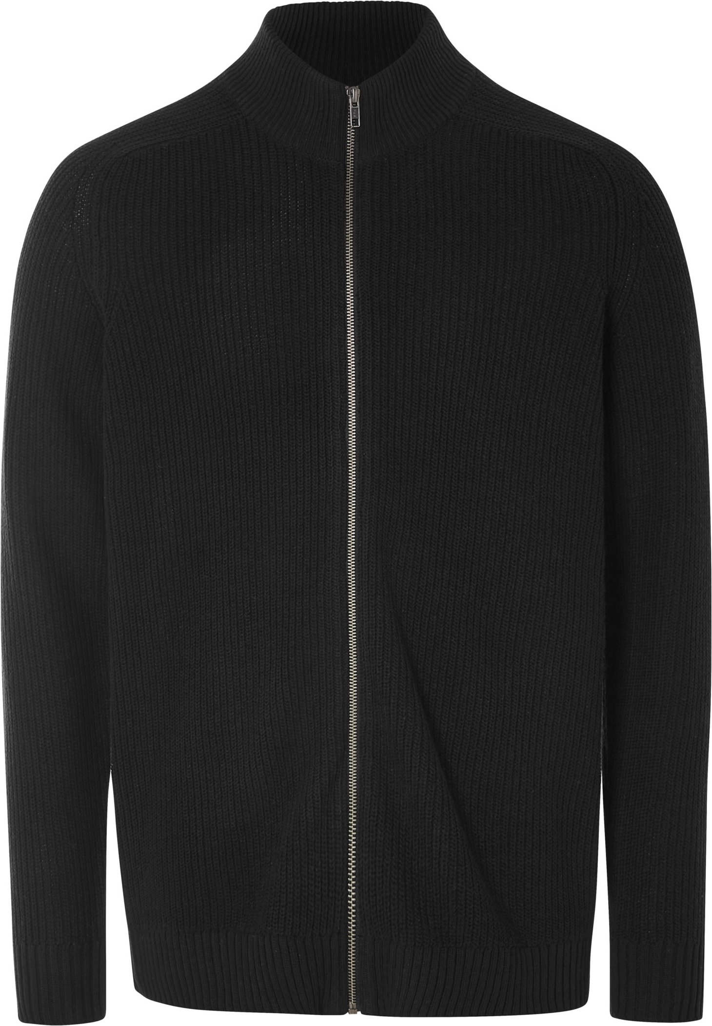 esmara Men Herren Strickjacke, mit Stehkragen (Schwarz, XXL (60/62))